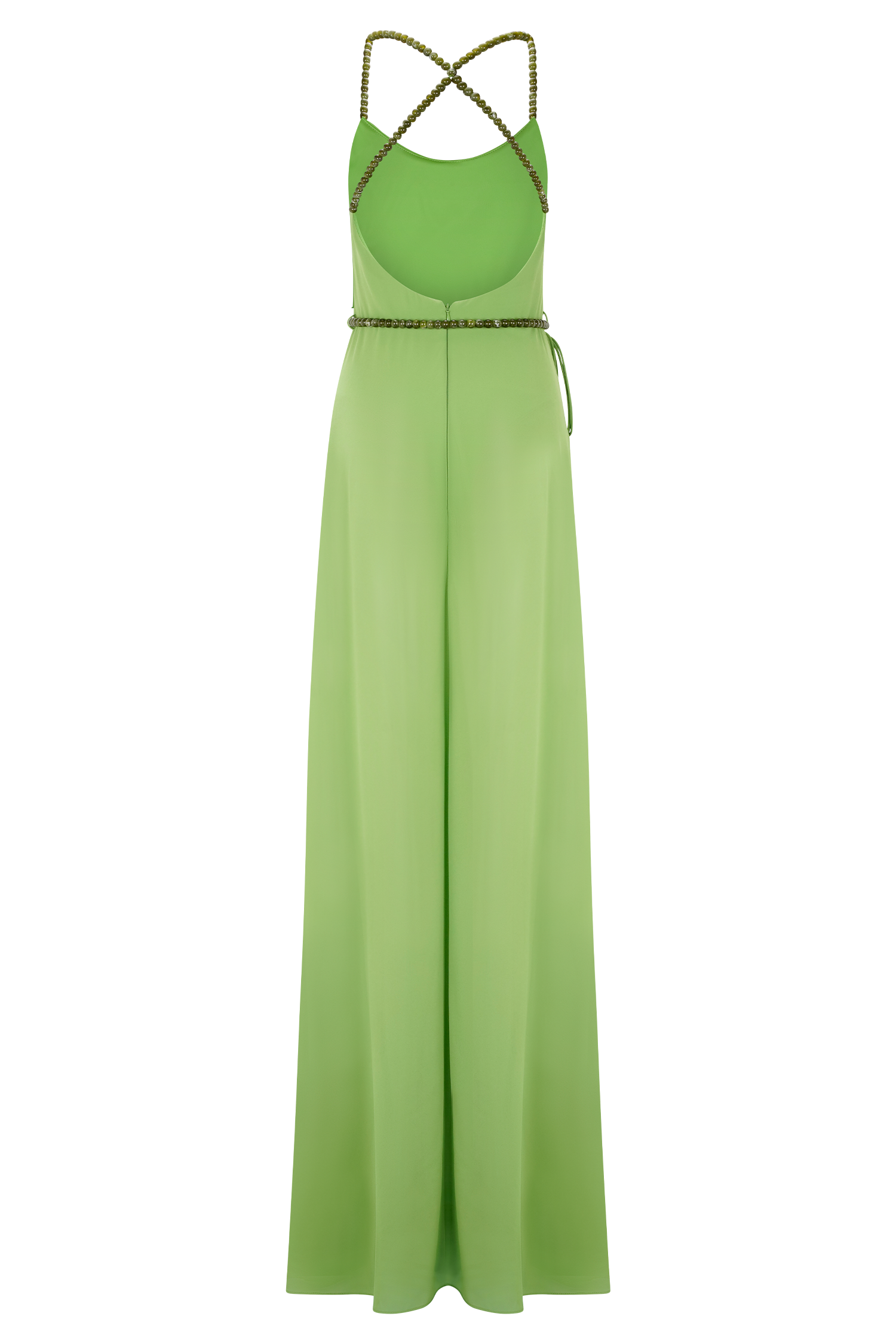 Elaine Chiffon Beaded Maxi Dress - Green、mySite、solidvoid