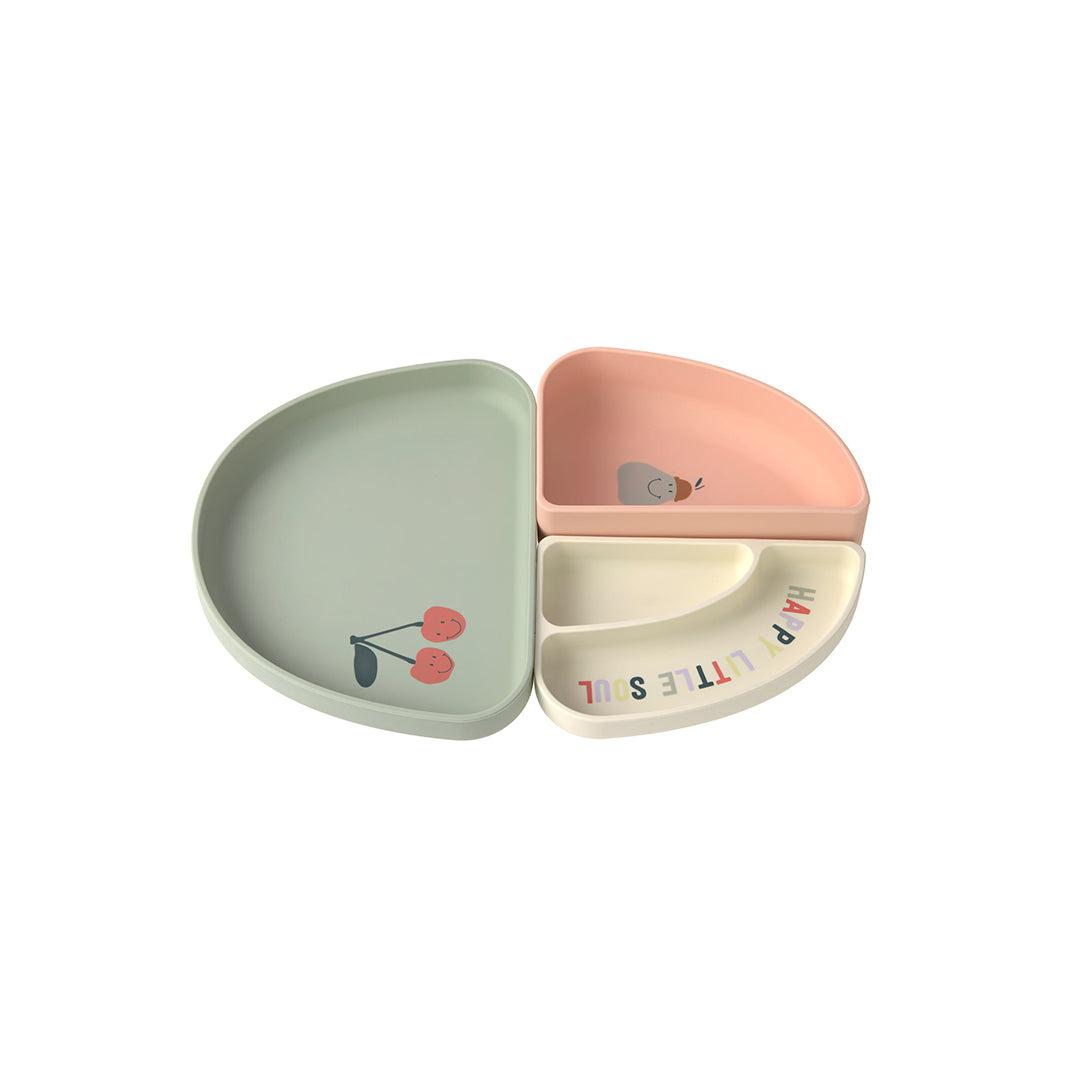  Lassig Silicone Section Dish Set - Happy Fruits - Cherry、mySite、merchandisen