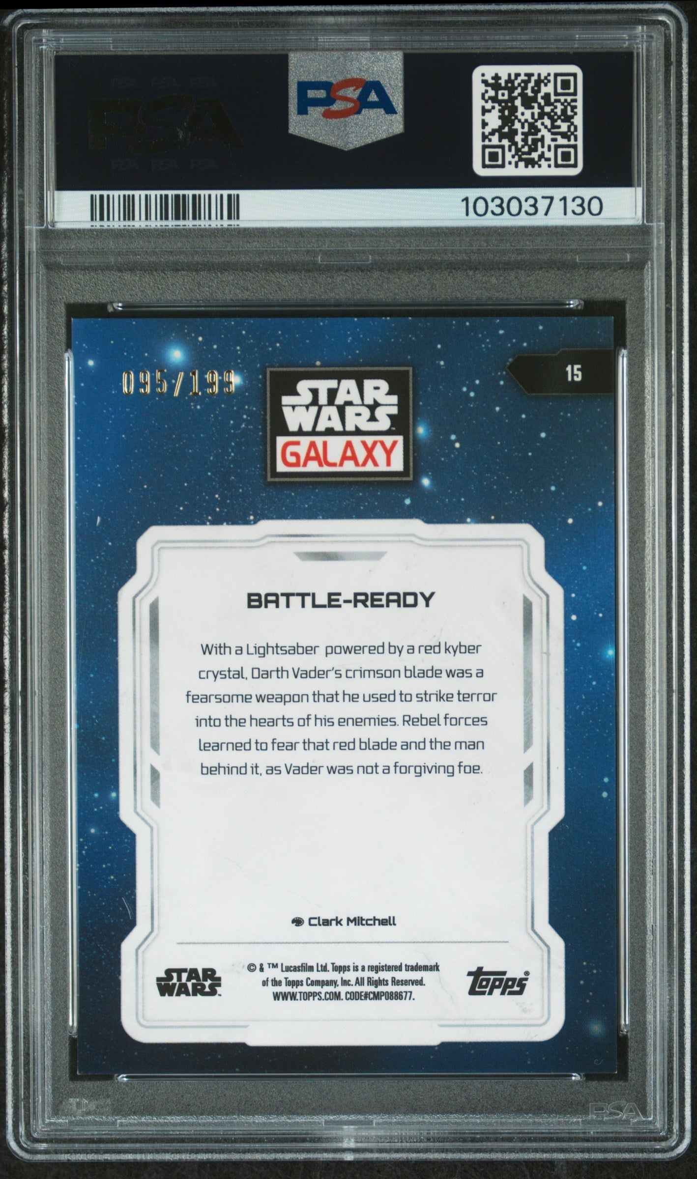 Battle-Ready #15 Aqua Refractor 095/199 PSA 8 Topps Chrome Star Wars Galaxy 2024、mySite、waistdrama