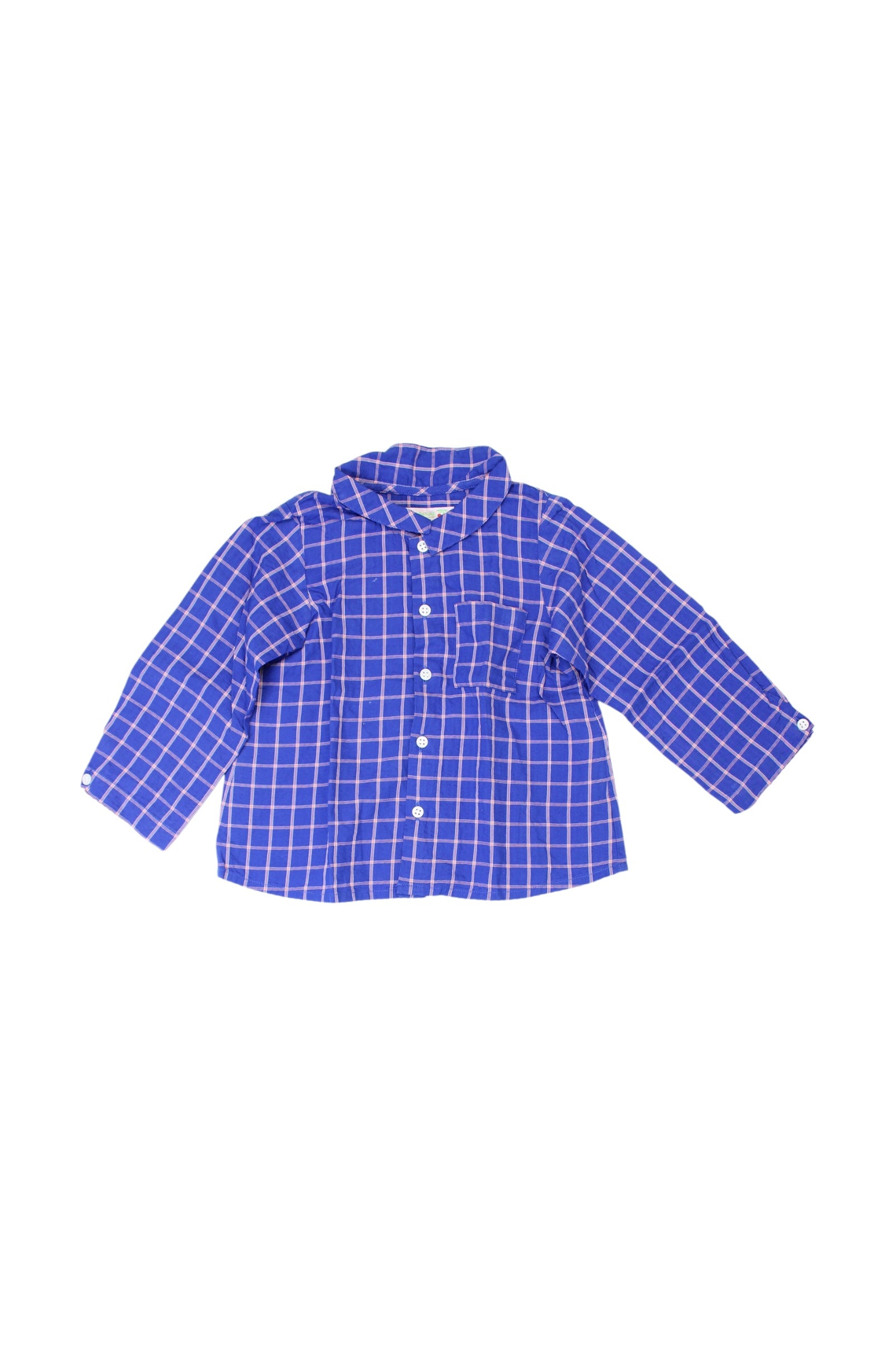 Bonpoint Long Sleeve Checkered Shirt 2T、mySite、g9winljtr