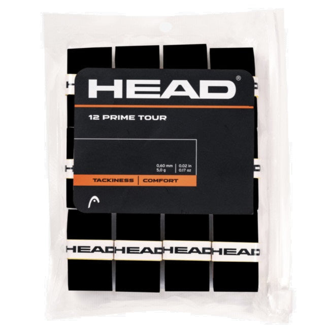 Head Prime Tour Overgrip 12 Pack Black