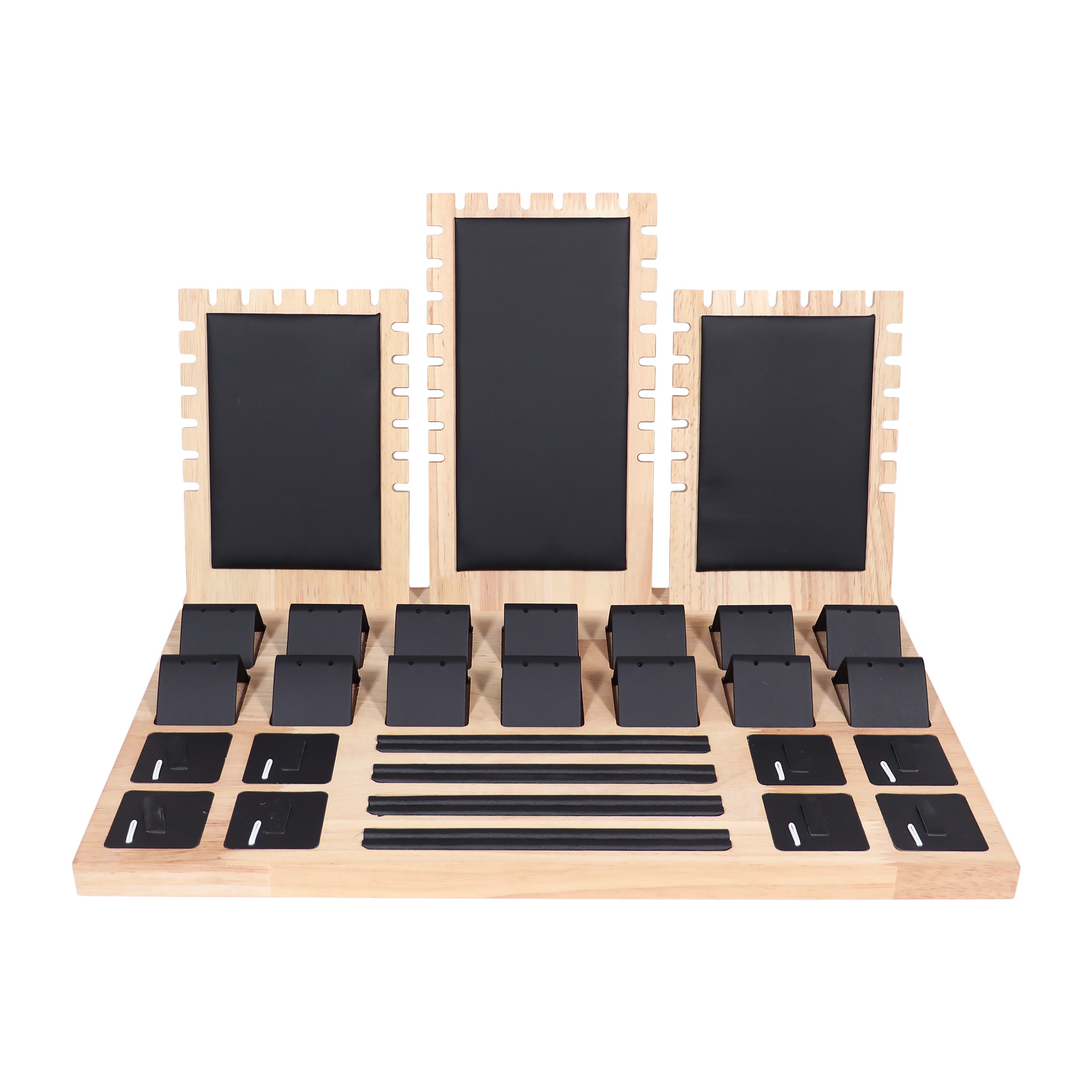 Natural Wood & Leather Necklace, Ring, Earring, and Charm Jewelry Set Display / DSP0019、mySite、dreamappss