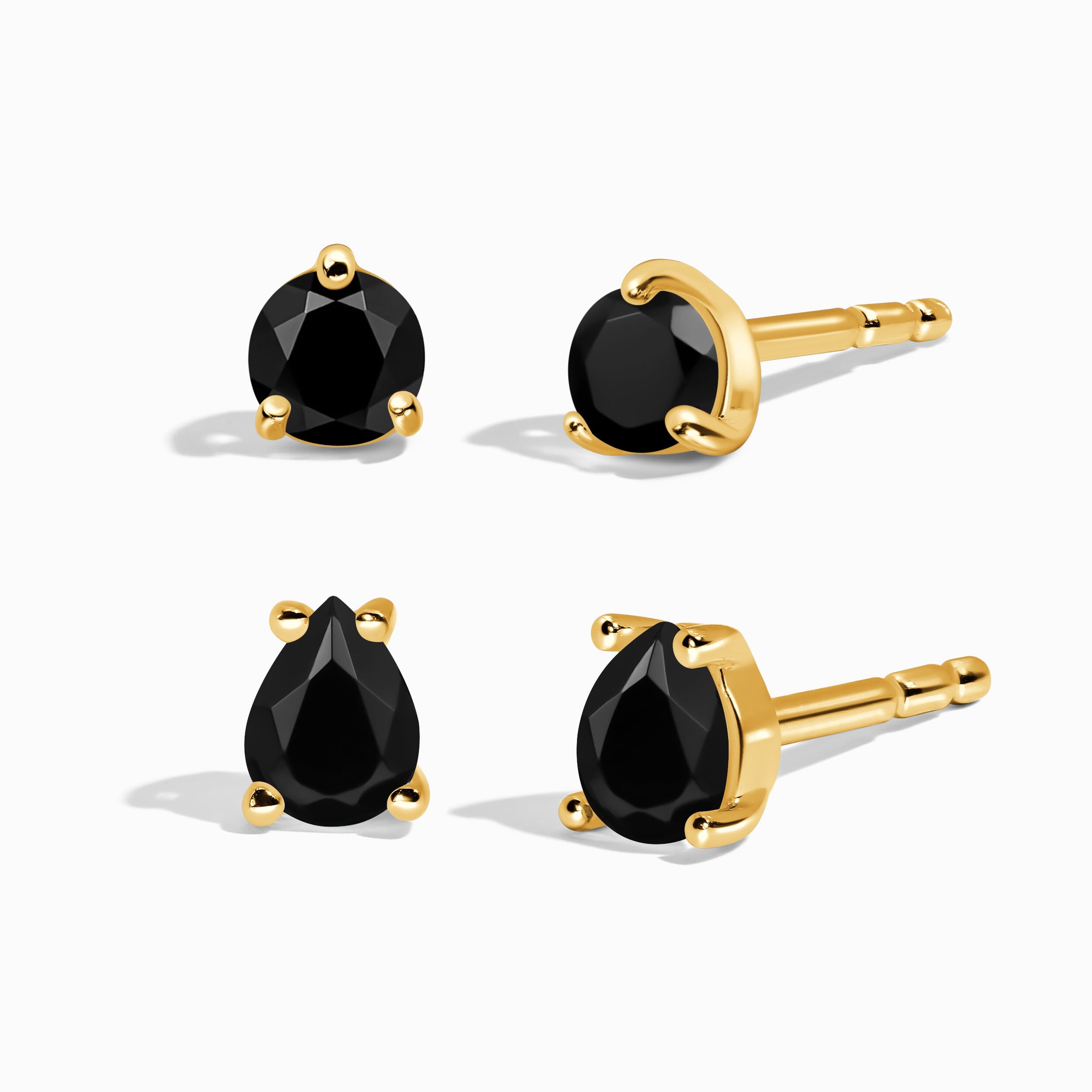 Black Obsidian Petite Round & Teardrop Studs、mySite、hinf8tx79