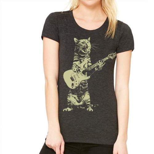 Cat Playing Guitar T-Shirt、mySite、camillekostekn