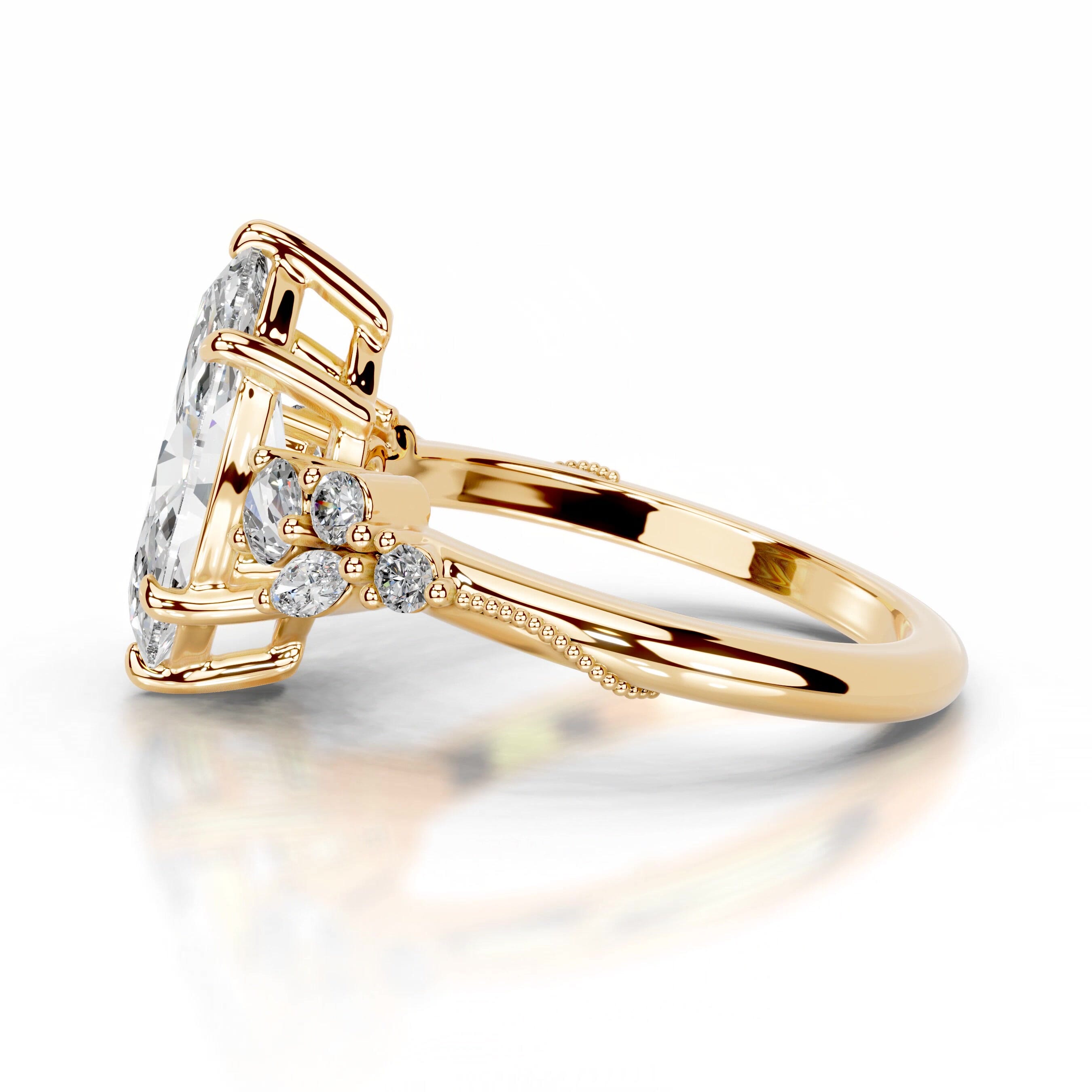 Eduarda Diamond Engagement Ring - 18K Yellow Gold、mySite、hinf8tx79