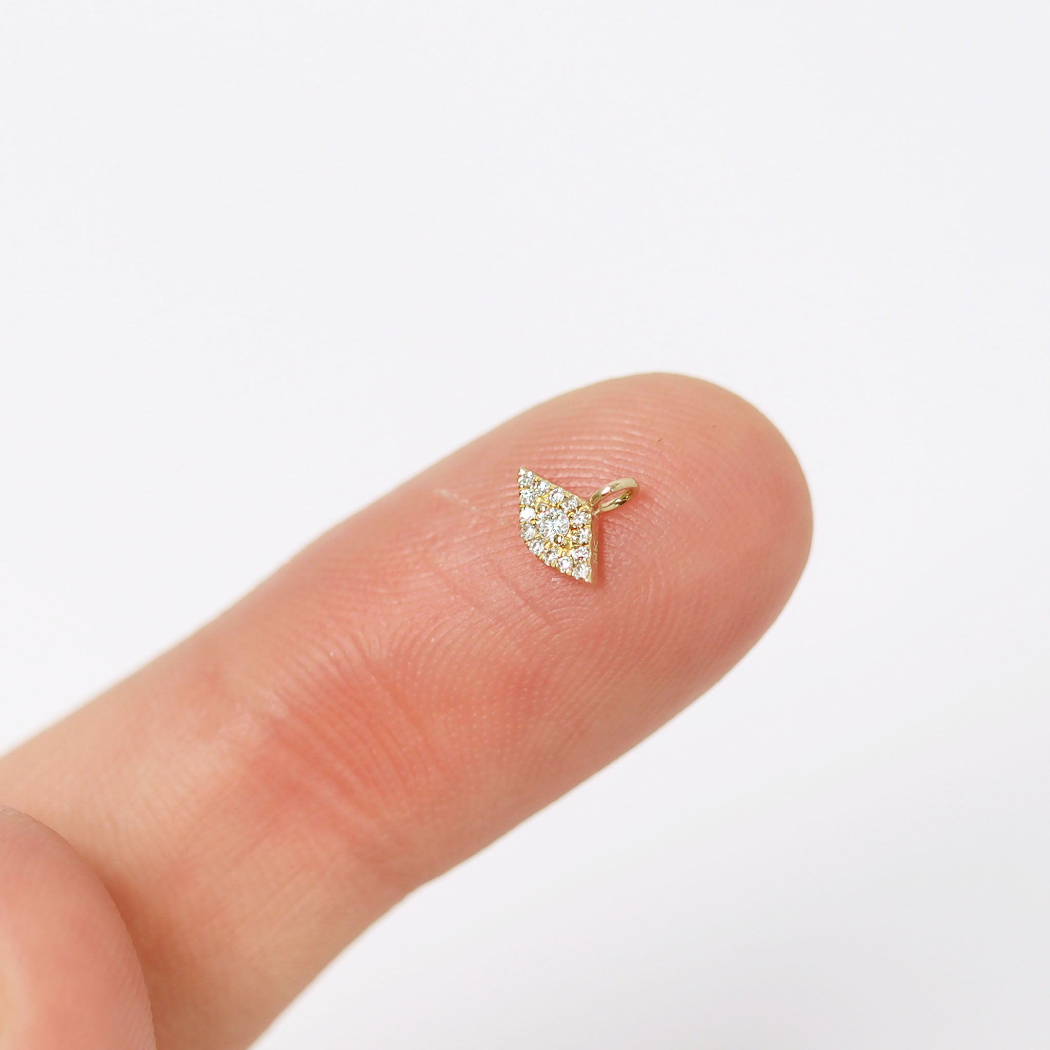 Permanent Jewelry 14K Solid Gold Diamond Evil Eye Charm / PMJ1011、mySite、dreamappss