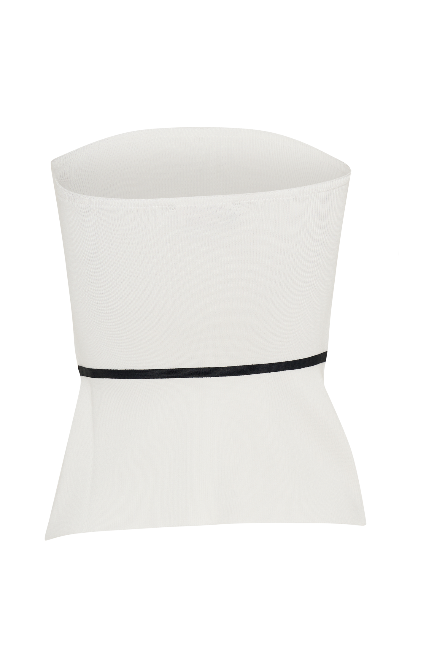 Keaton Strapless Rose Tie Knit Top - White And Black、mySite、solidvoid