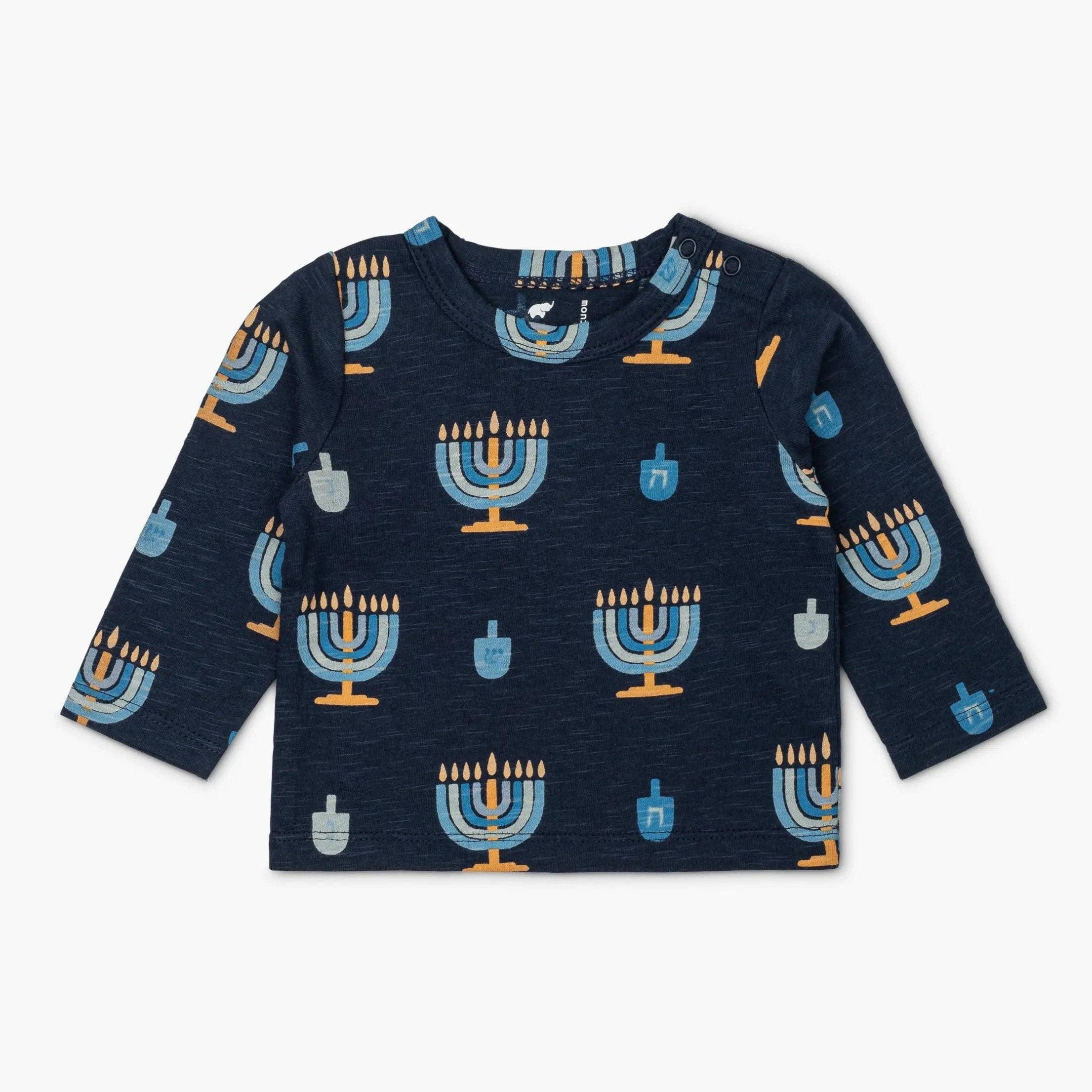 Kids Menorah and Dreidel Crew Tee by Monica + Andy - (Sizes 2T - 14)、mySite、topwebapps