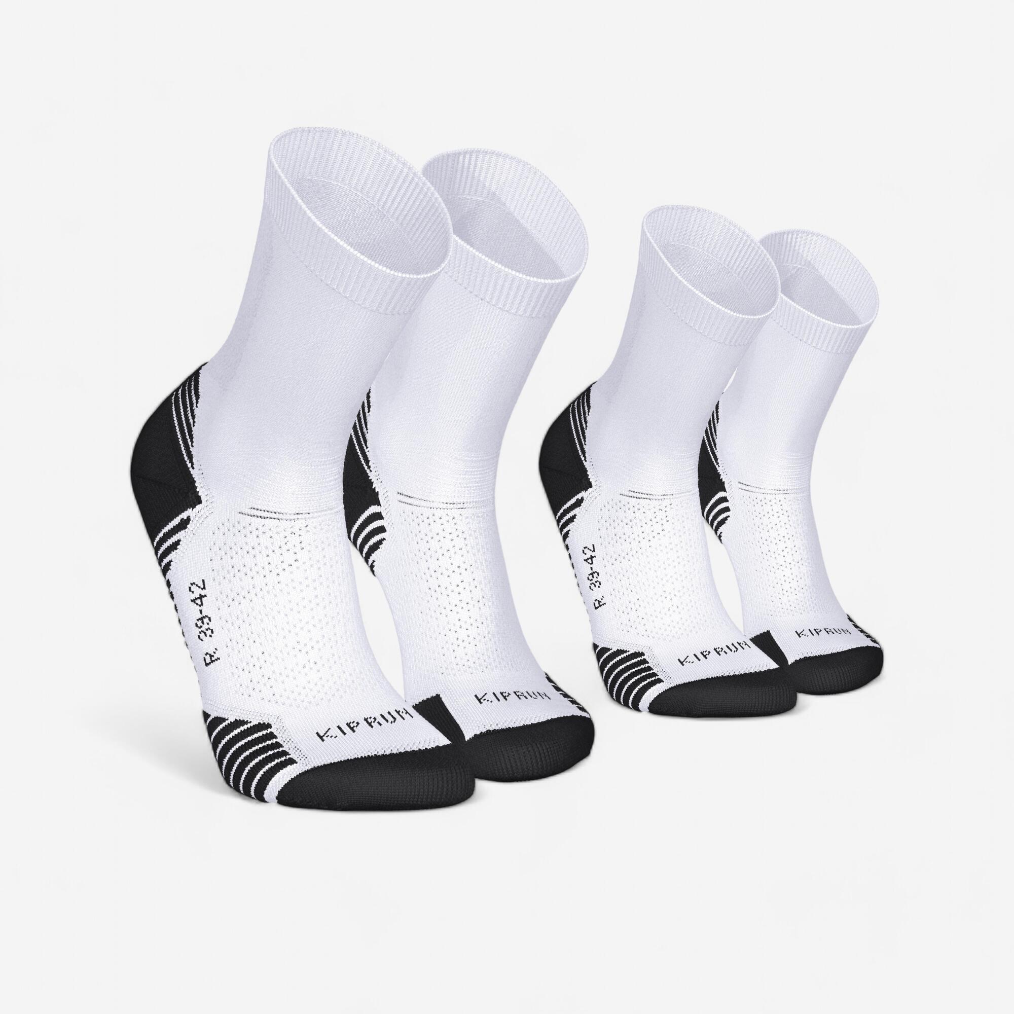 Kiprun Run 500 Thick Mid-Calf Socks 2-Pack