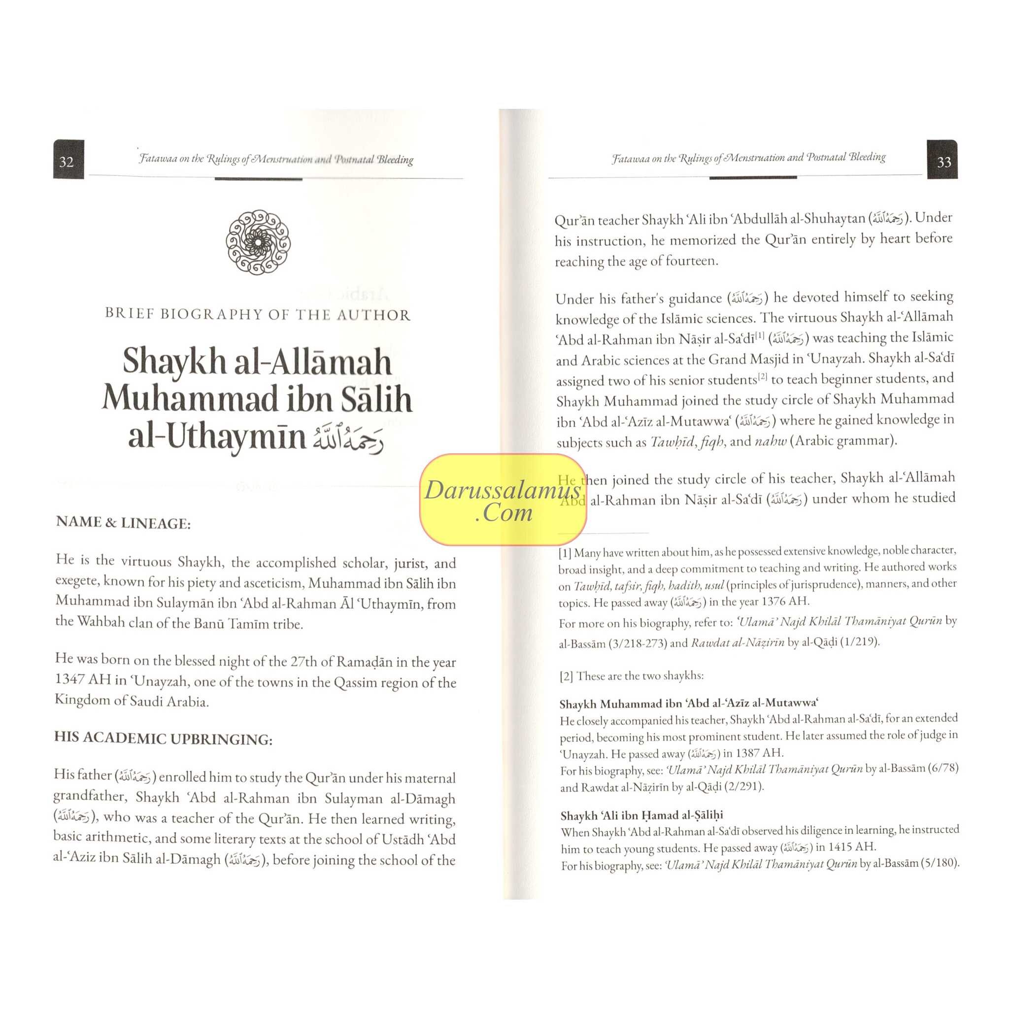 Fatawaa on the rulings of Menstruation & Postnatal Bleeding、mySite、topwebapps