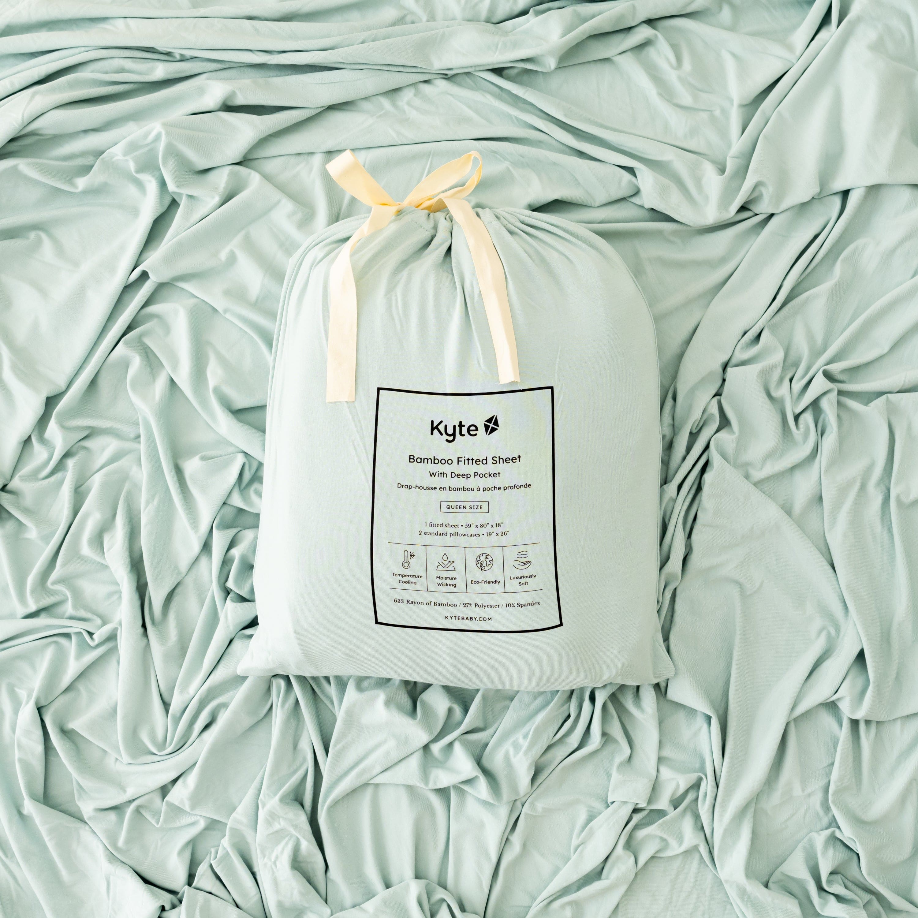  Fitted Sheet with Pillowcases in Sage、mySite、layawaytickets