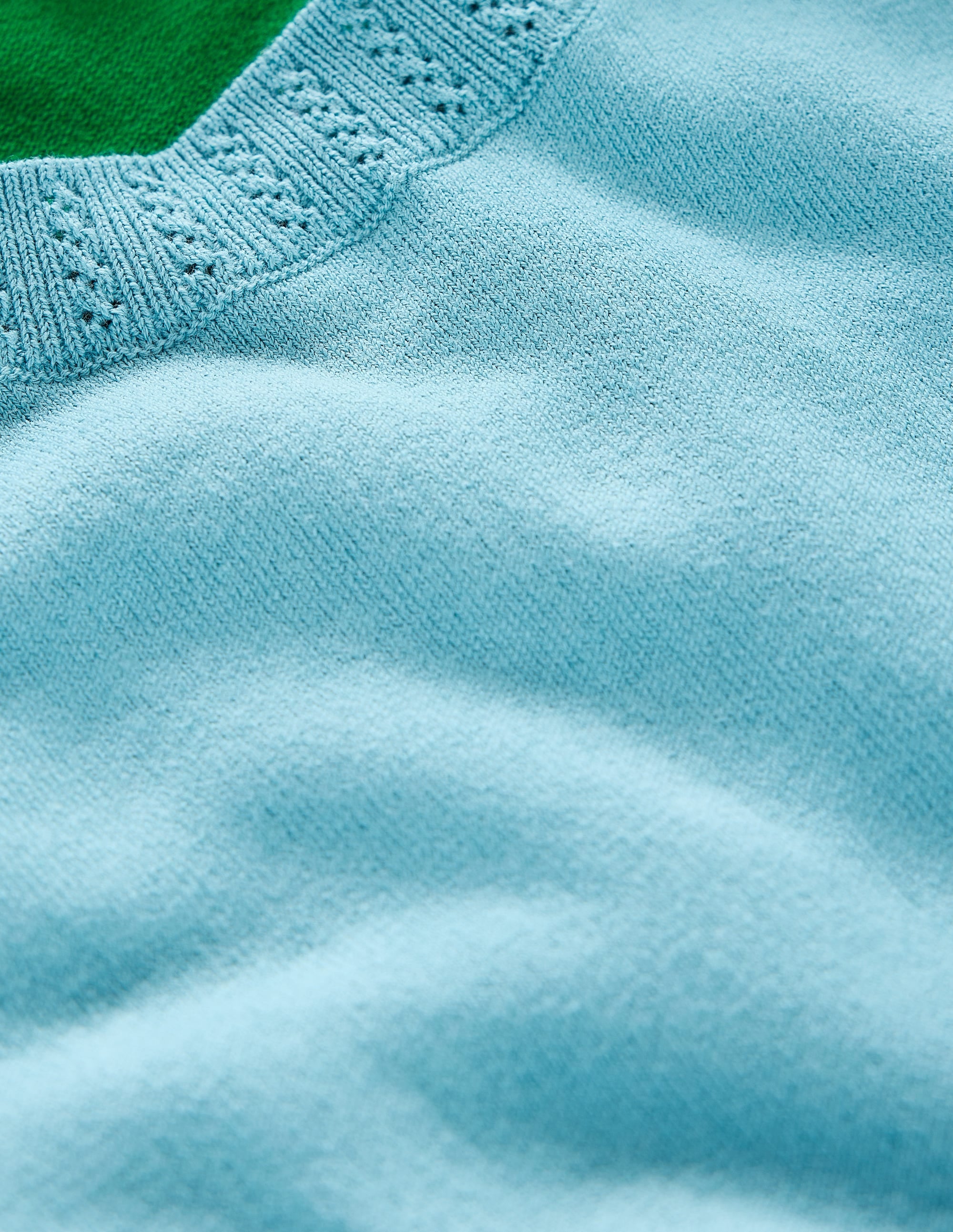  Emilia Cotton Crew T-shirt-Duck Egg Blue / Rich Emerald、mySite、ashleygrahame