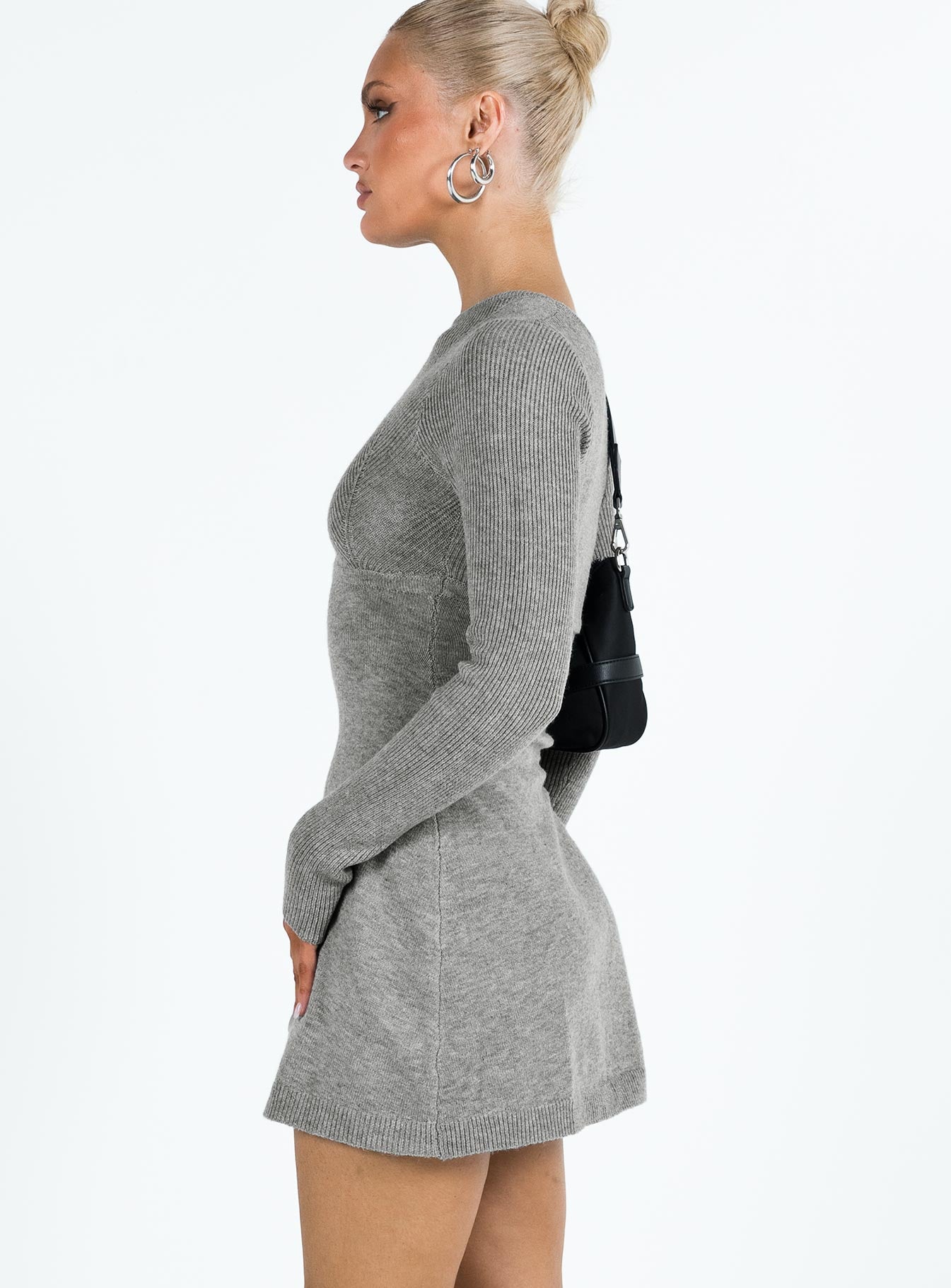 Tomer Knit Mini Dress Grey、mySite、solidvoid