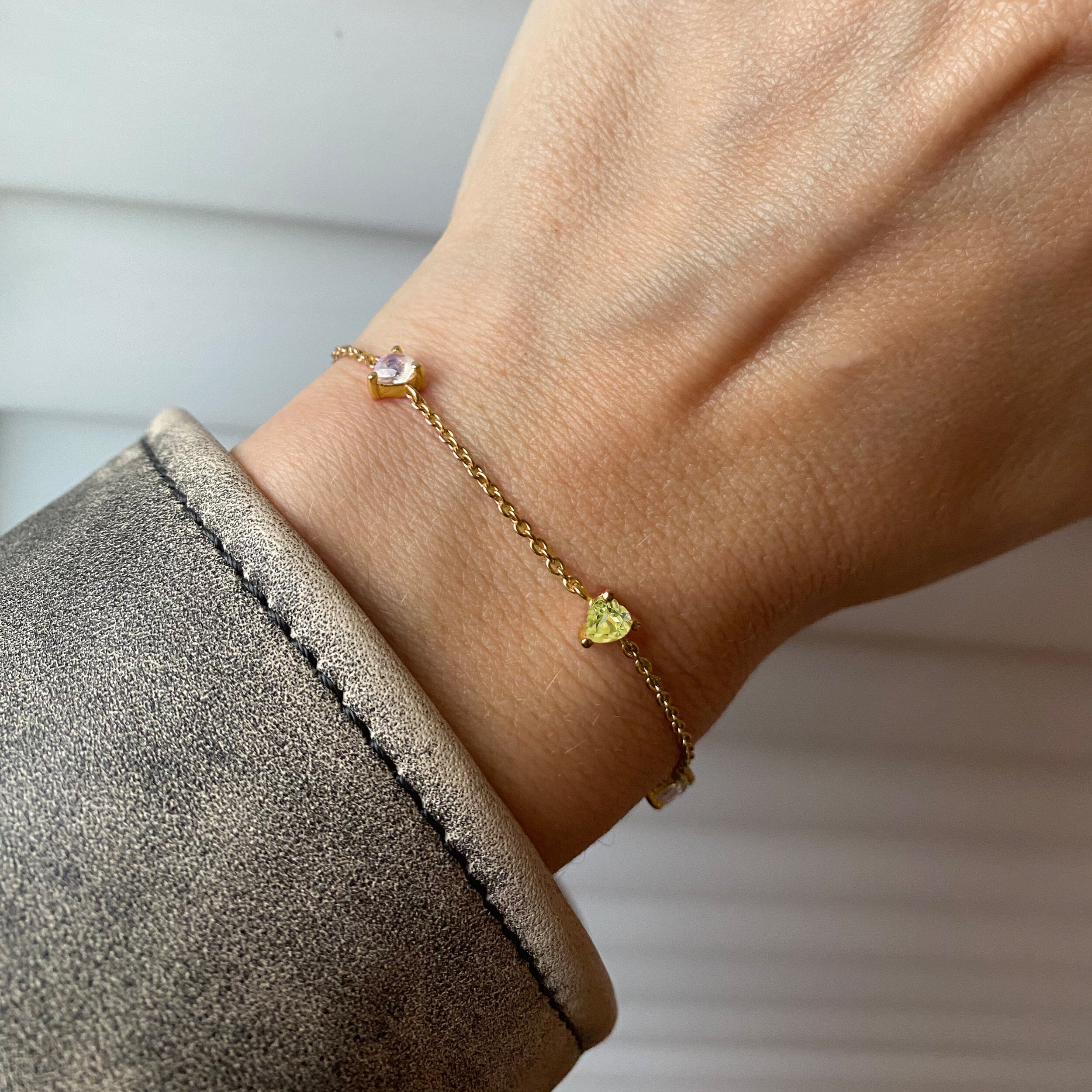 Peridot Never Without My Gem Bracelet - August Birthstone、mySite、hinf8tx79