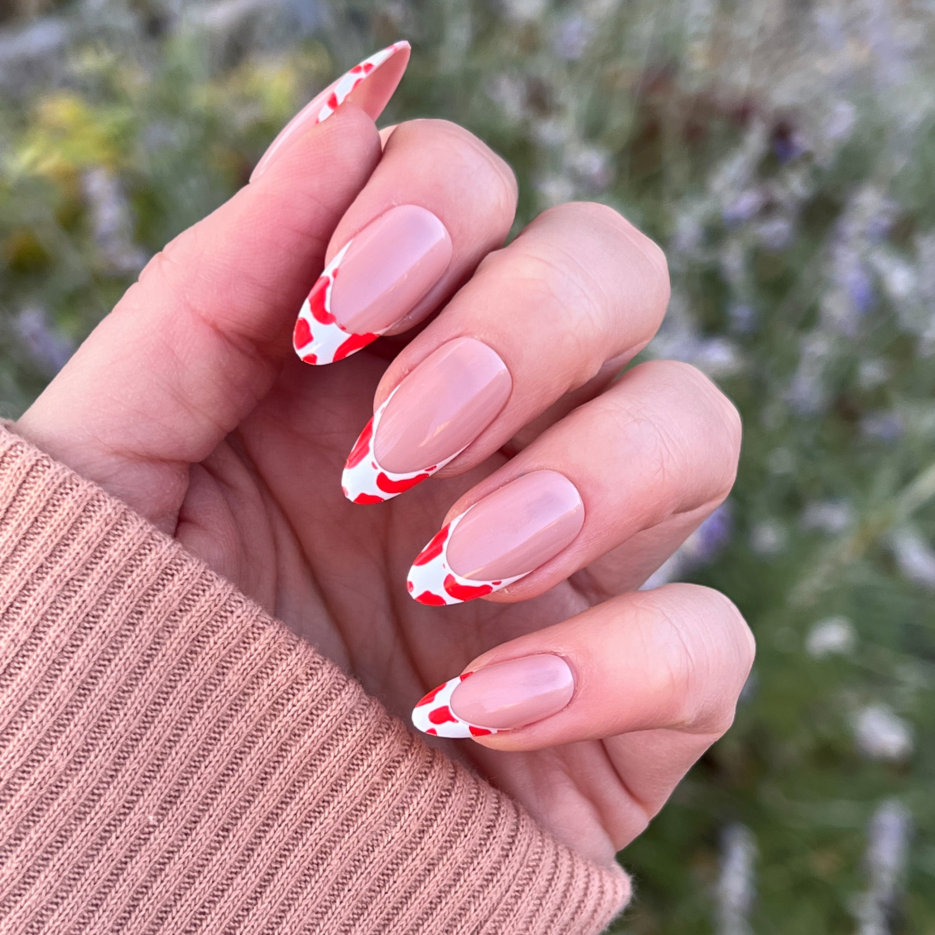 Cheetah French - Press-On | Long | Almond、mySite、solidvoid