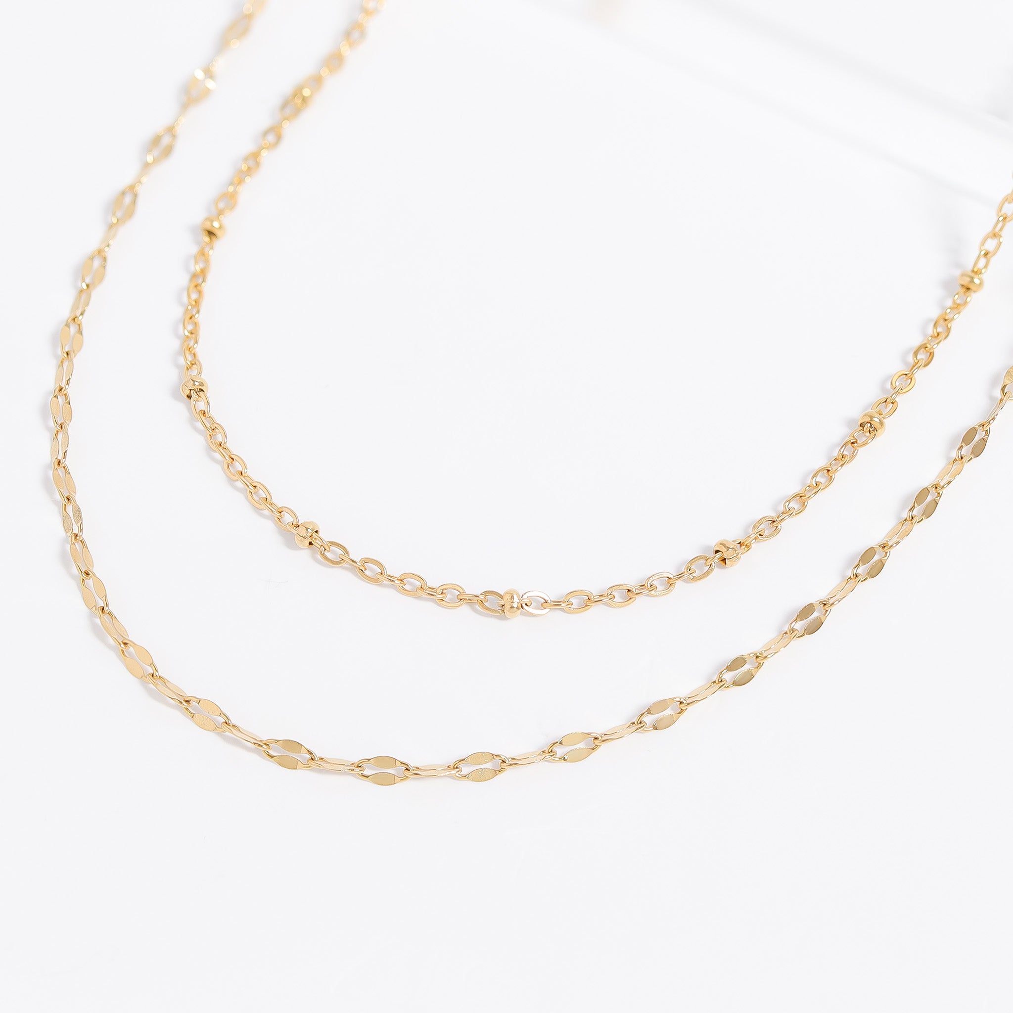 18K Gold PVD Stainless Steel Lip Chain Necklace / CHN9954、mySite、dreamappss