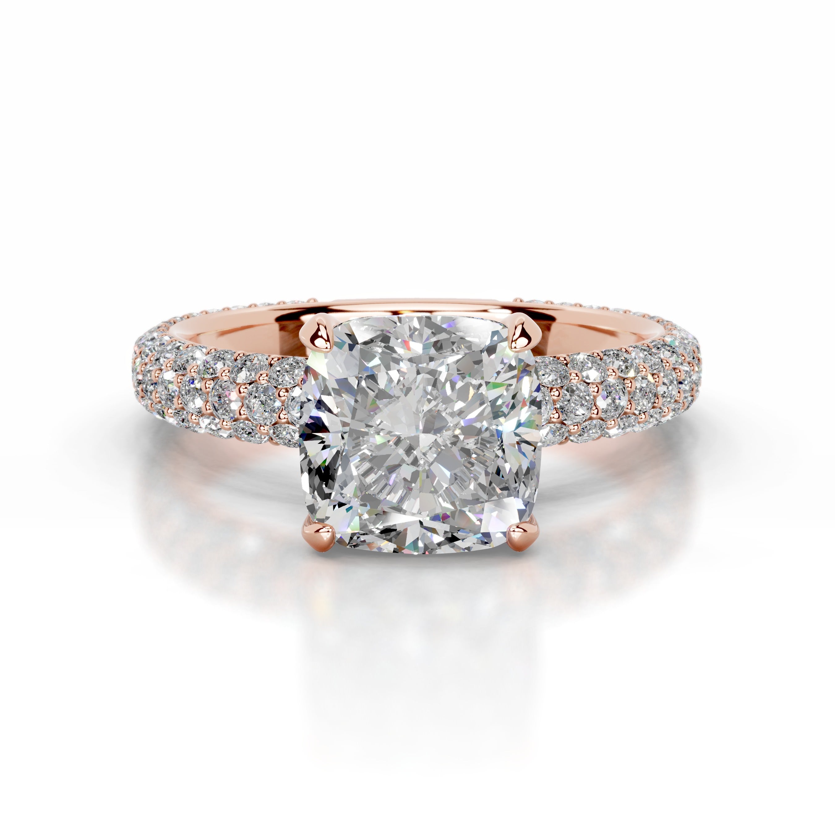 Charlotte Moissanite & Diamonds Ring - 14K Rose Gold、mySite、hinf8tx79