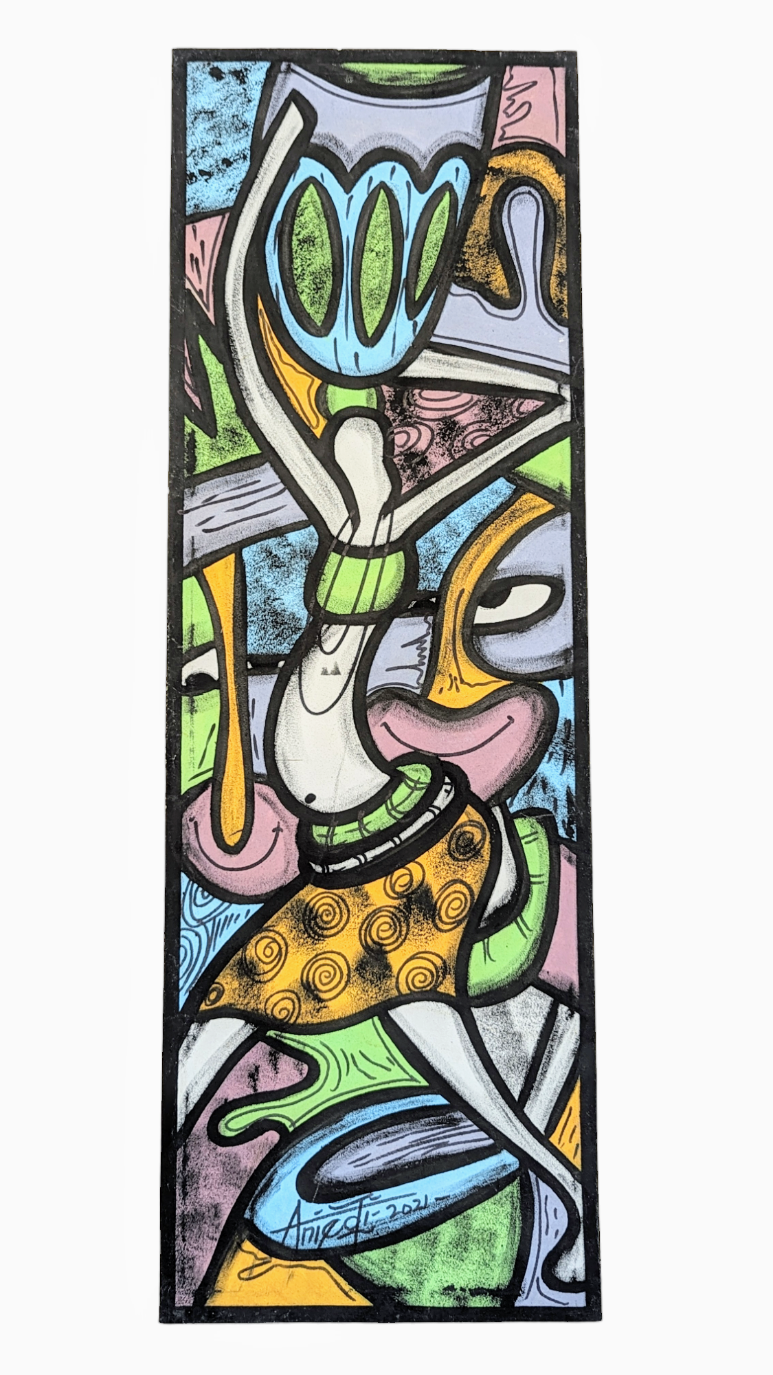 Dupsie's Arike's Serenity Authentic Nigerian Canvas Art DPARTWCB、mySite、solidvoid