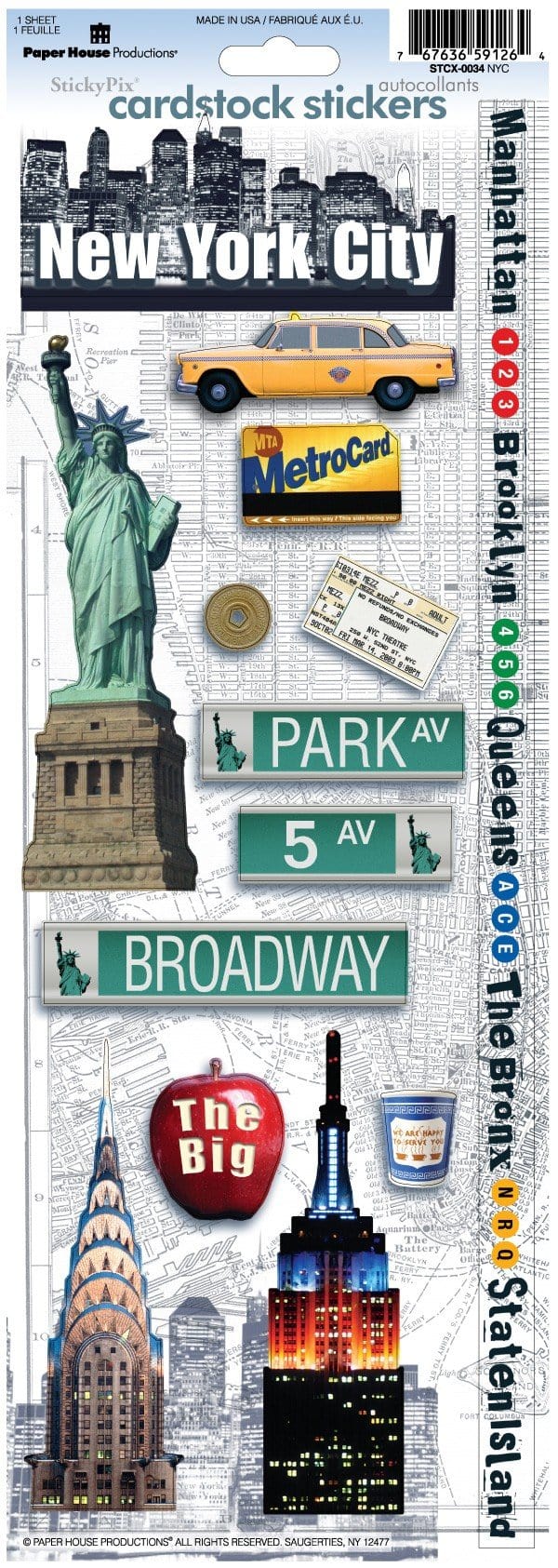  Scrapbook Stickers - New York City、mySite、ghnorth