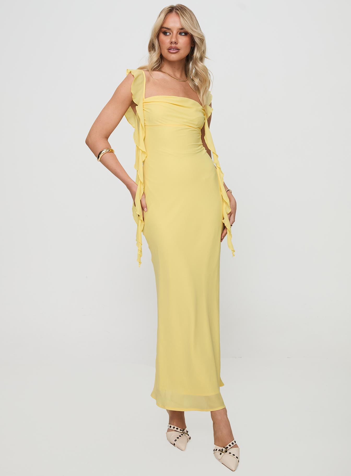 Lanai Maxi Dress Lemon、mySite、solidvoid