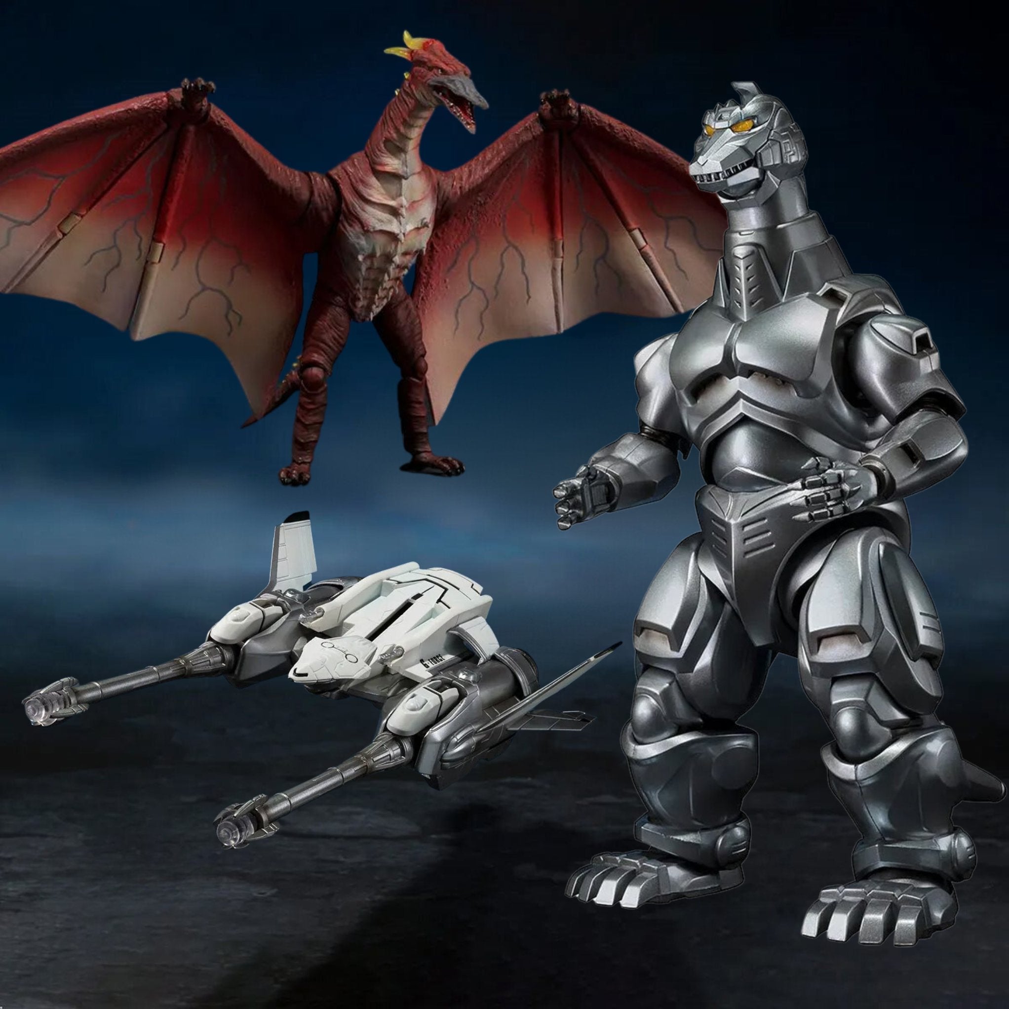 S.H. MonsterArts Godzilla vs. Mechagodzilla II Mechagodzilla, Garuda & Fire Rodan (Makuhari Decisive Battle Ver.) Set、mySite、hgirdovlk