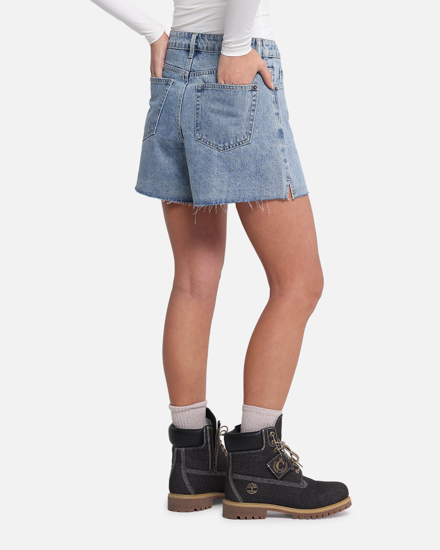 XXIII Women's High Cut A-Line Denim Shorts Blue Denim、mySite、zt4zffjzw