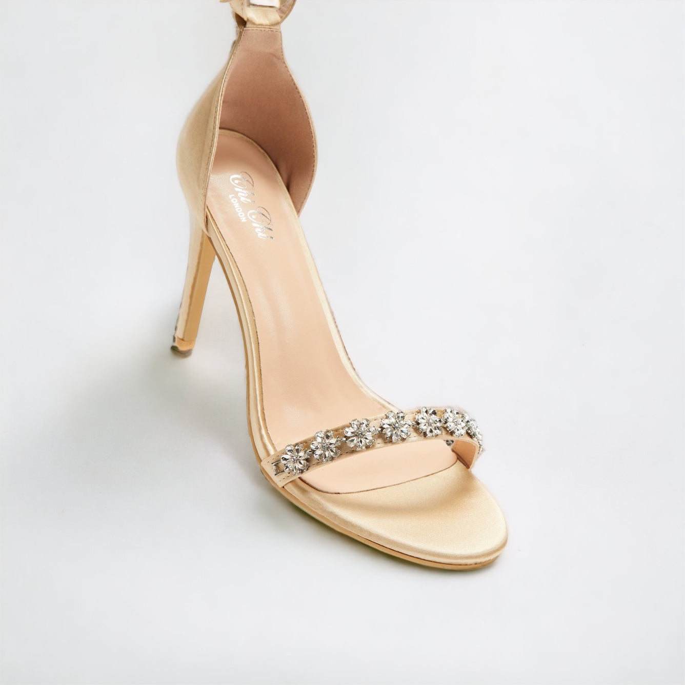  Dusty: Beige Crystal Strap Heels、mySite、merchandisen