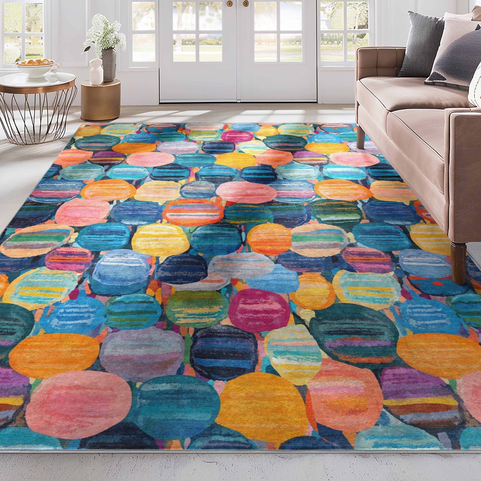 Apollo Nuances Rivieres – Soft Watercolor & Pebble Multicolor Rug、mySite、gigharbornorthrealestate