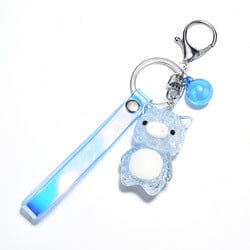 Crackled Acrylic Pig KeyChain, Lights Up! Super Cute for Kids*、mySite、g9winljtr