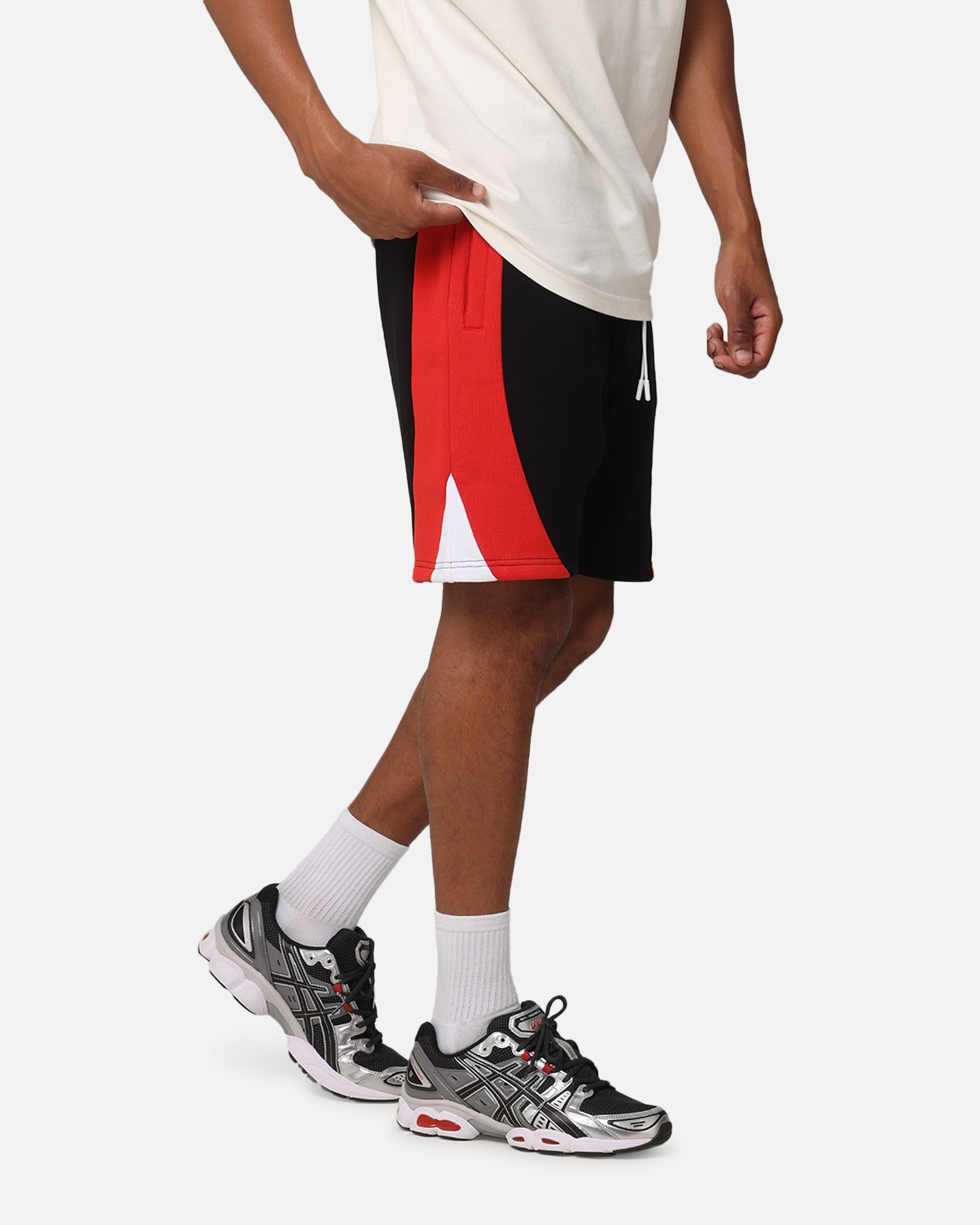 Carre C Star Panelled Shorts Black/Red、mySite、zt4zffjzw