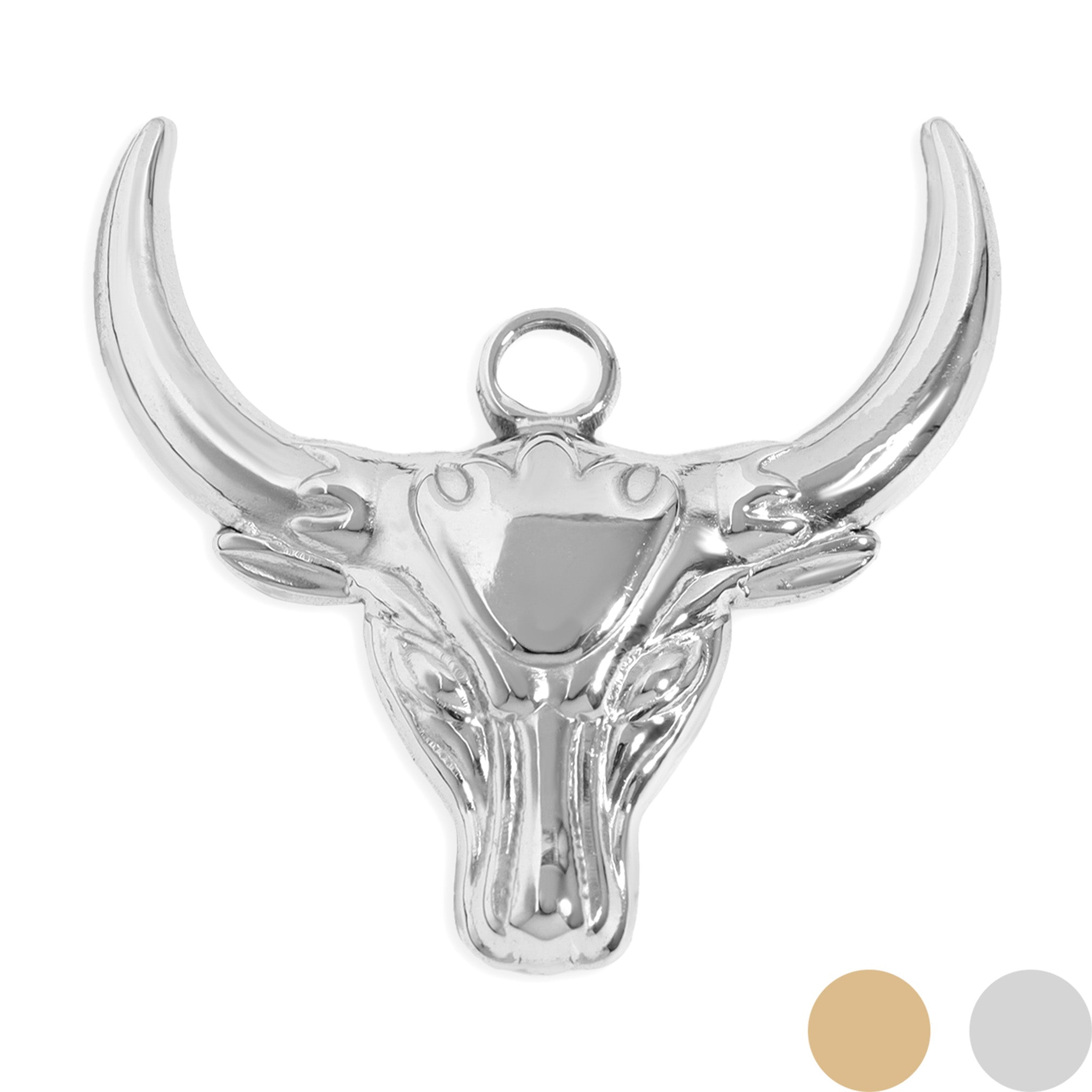 18K Gold PVD Stainless Steel Bull Charm / PDL0189、mySite、dreamappss