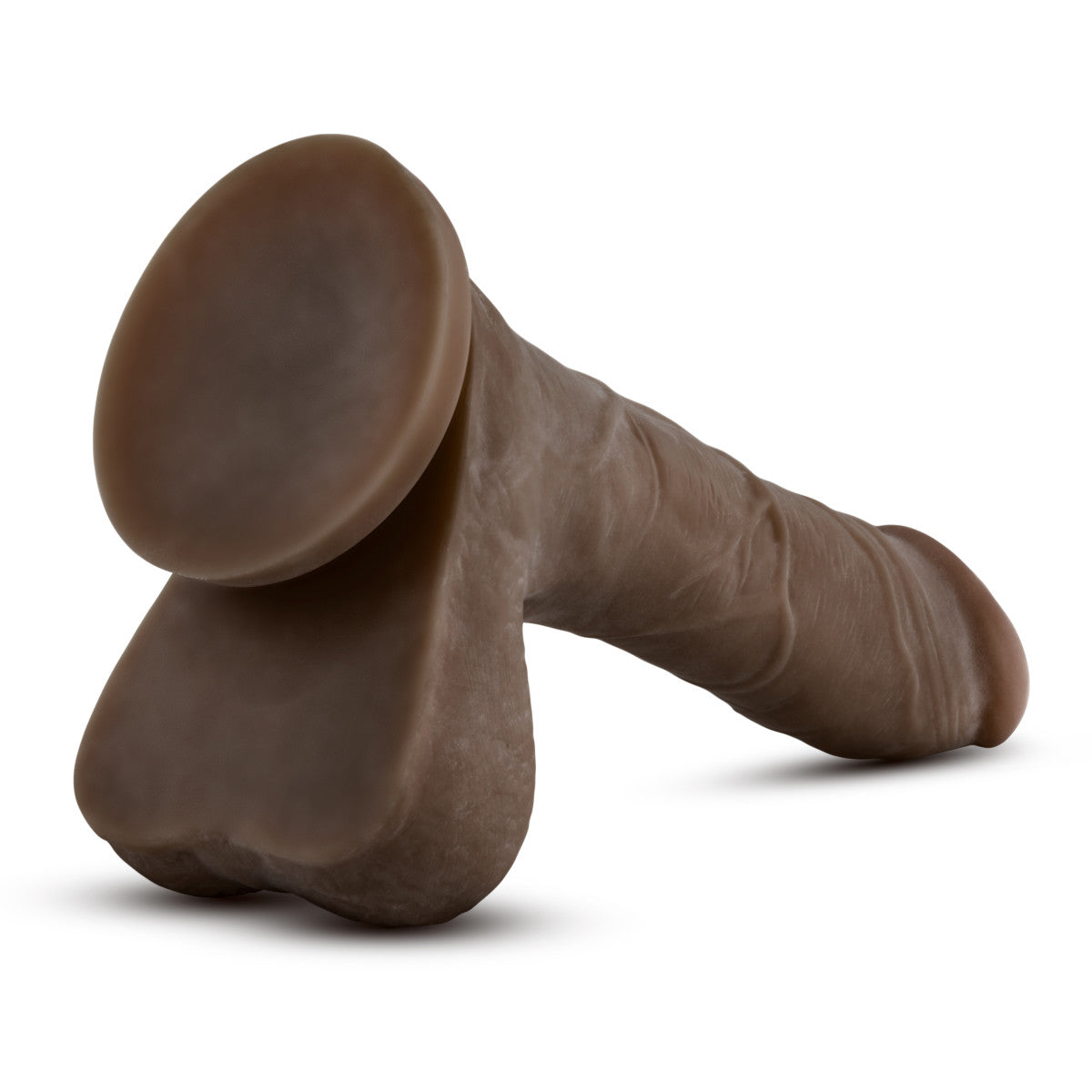 Au Naturel By Blush® | Mister Perfect Realistic Chocolate 8.5-Inch Long Dildo With Balls & Suction Cup Base、mySite、bottomscart