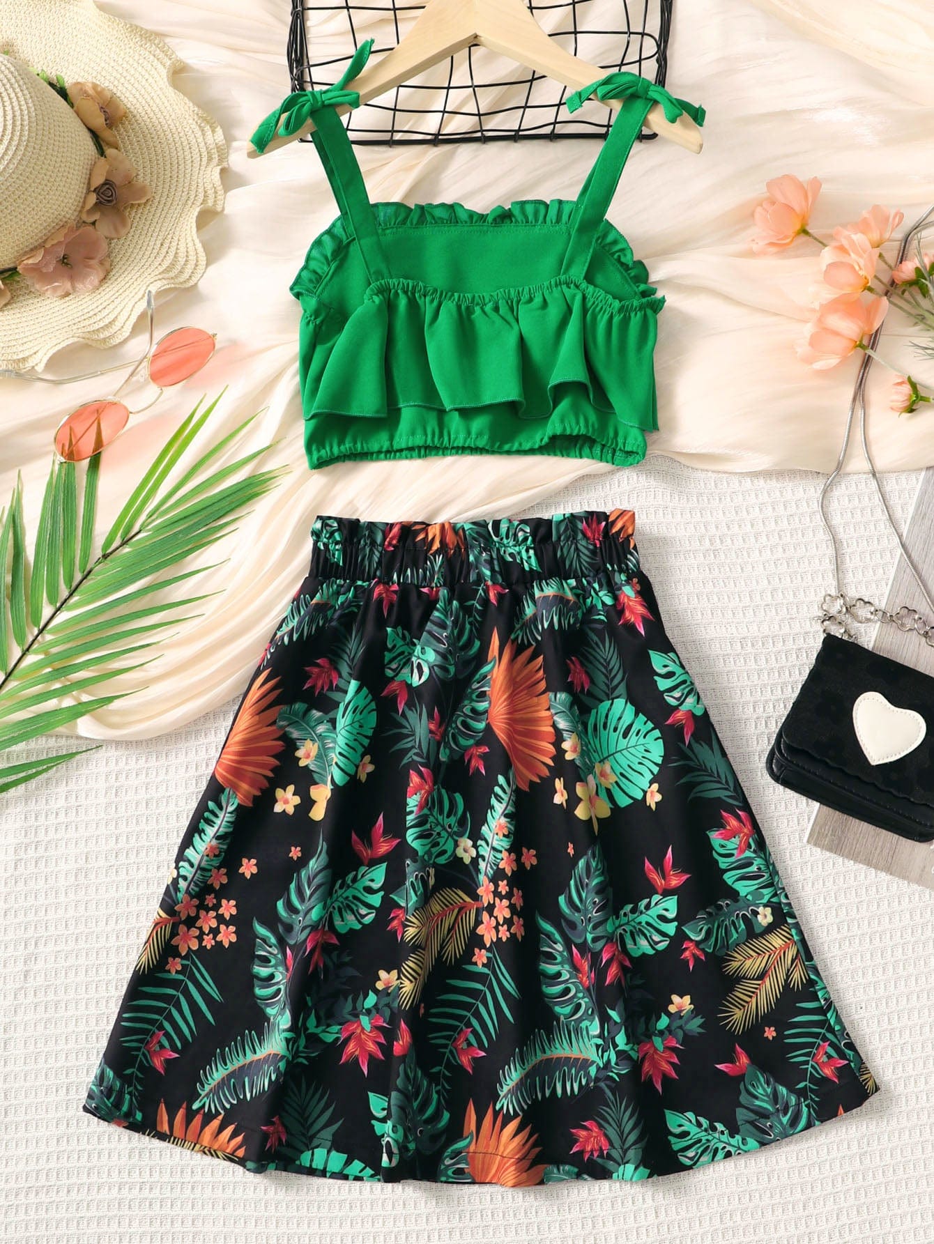 Layered Cami and Floral Skirt Set、mySite、g9winljtr