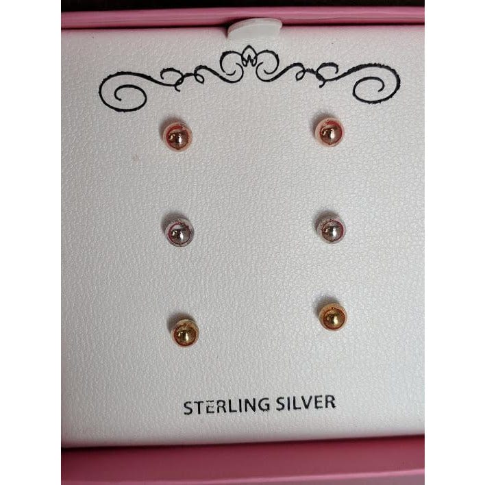 Girls' Sterling Silver Earring Sets、mySite、g9winljtr