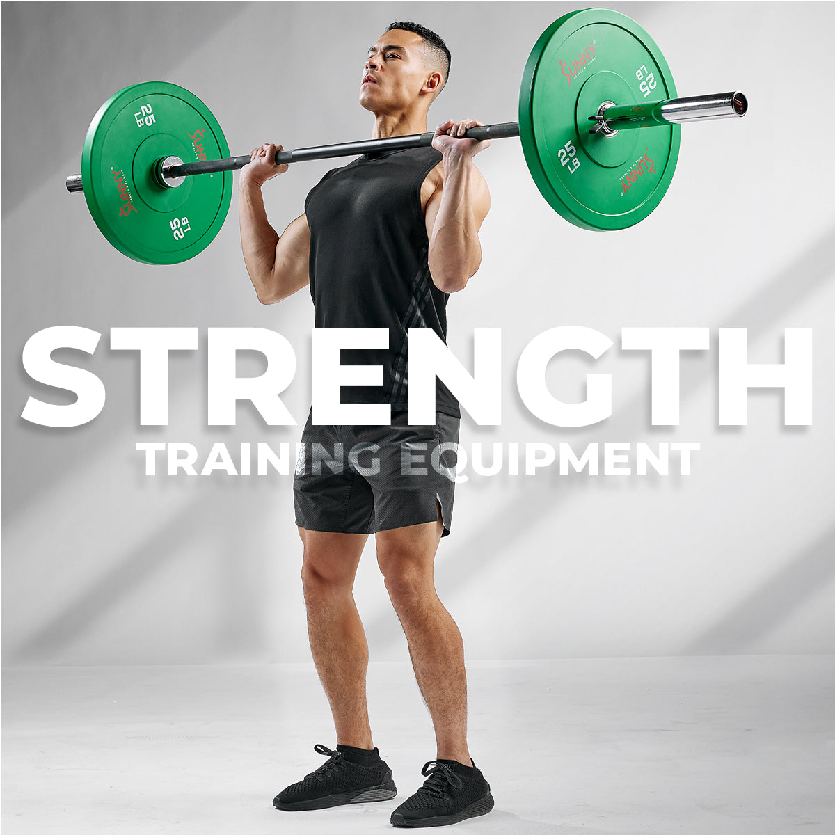  Sunny Strength™ Elite 2-inch Rubber Olympic Weight Plates 10 - 55 LBS、mySite、ghnorth