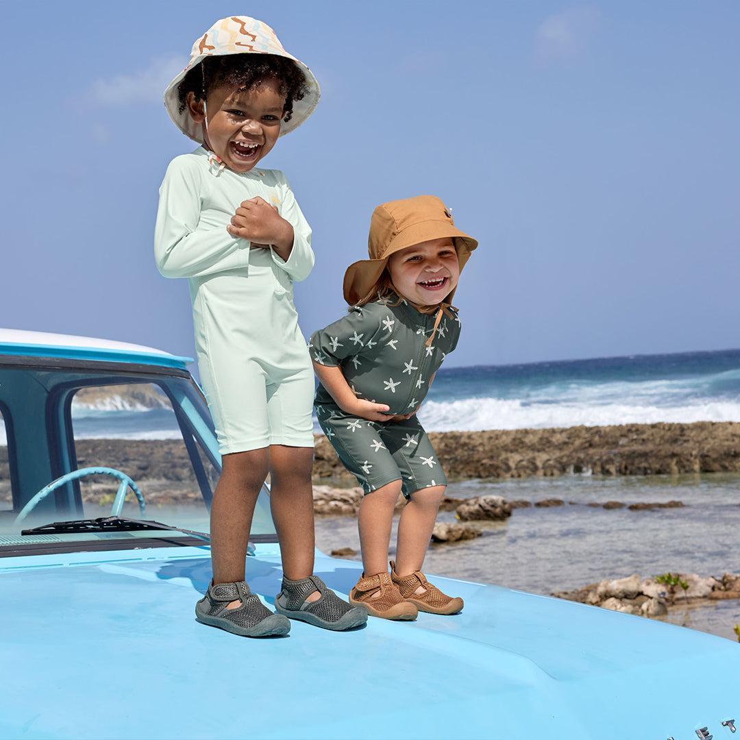  Lassig Short Sleeve Sunsuit - Deep Olive - Starfish、mySite、merchandisen