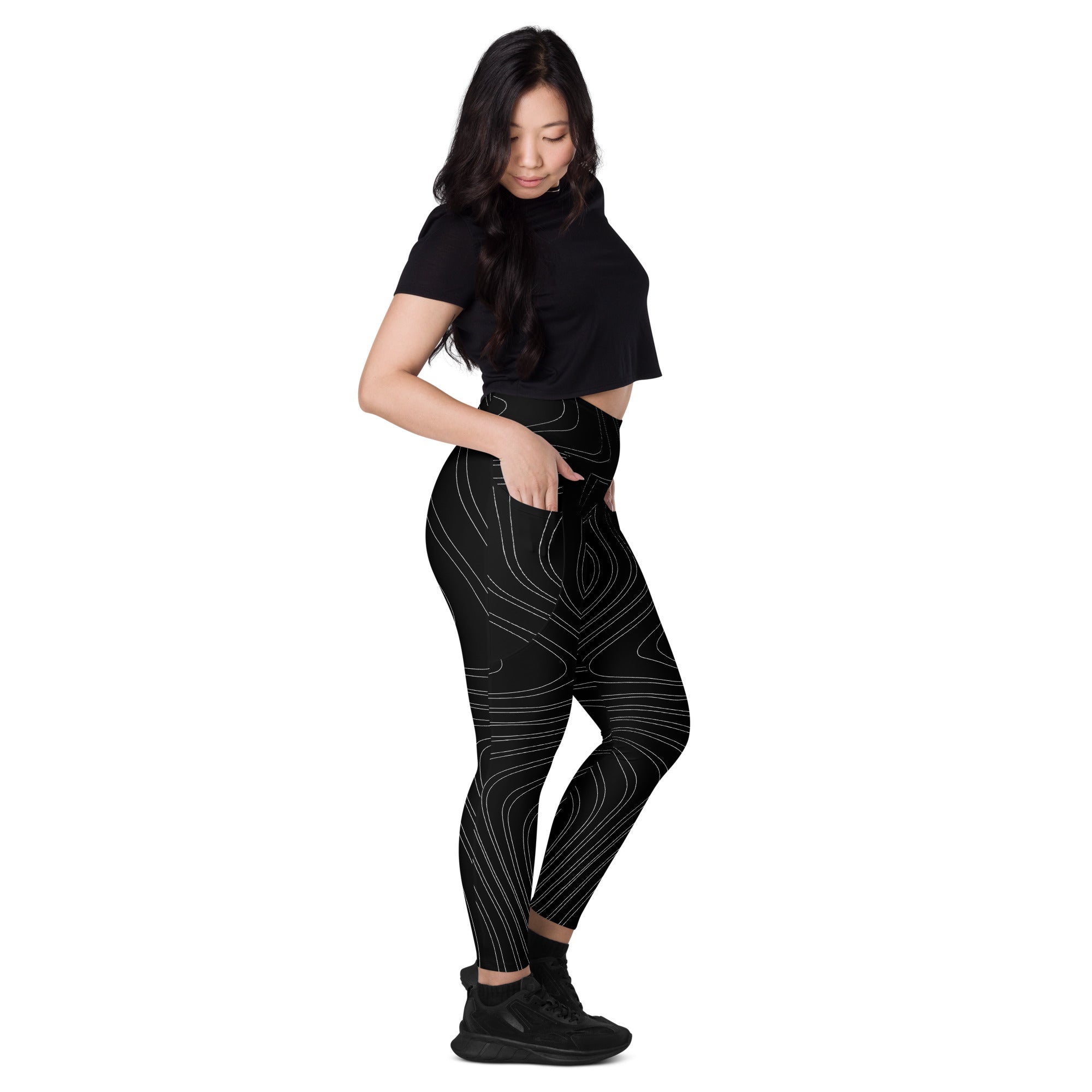 Women's Black Swirl Leggings、mySite、gigharbornorthrealestate
