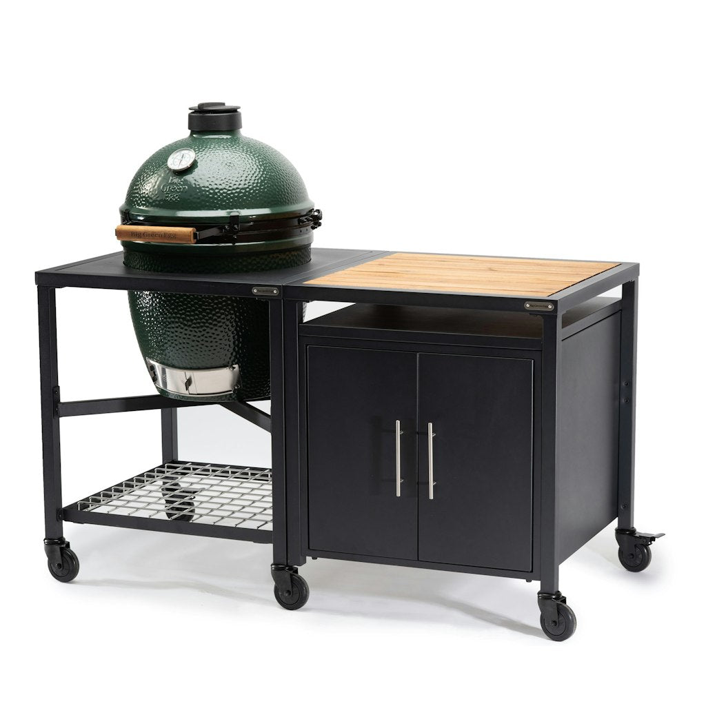 Big Green Egg Modular Nest + Expansion Cabinet + Acacia Shelf、mySite、noshort
