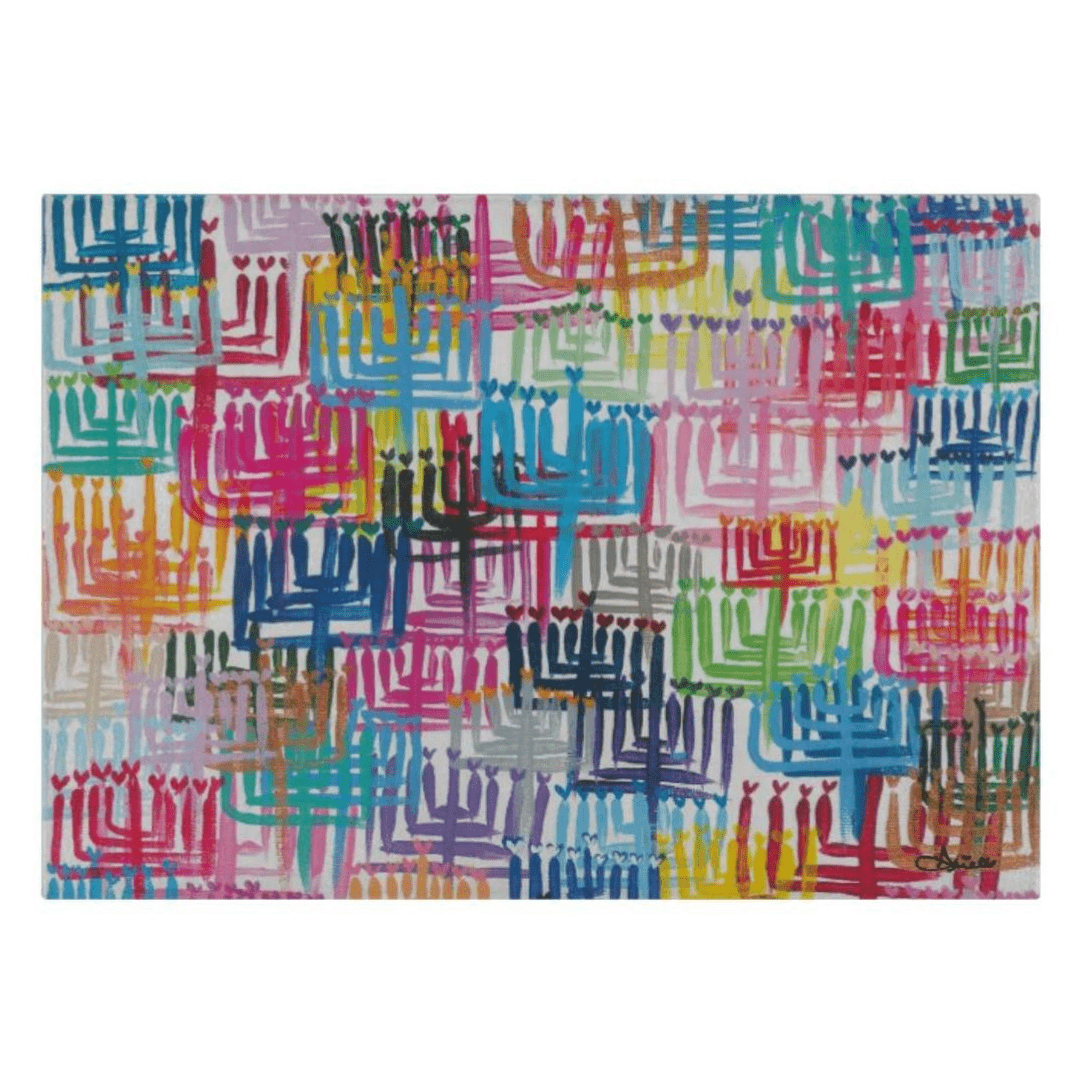 Glass Hearts Menorah Serving Board/Drip Tray、mySite、topwebapps