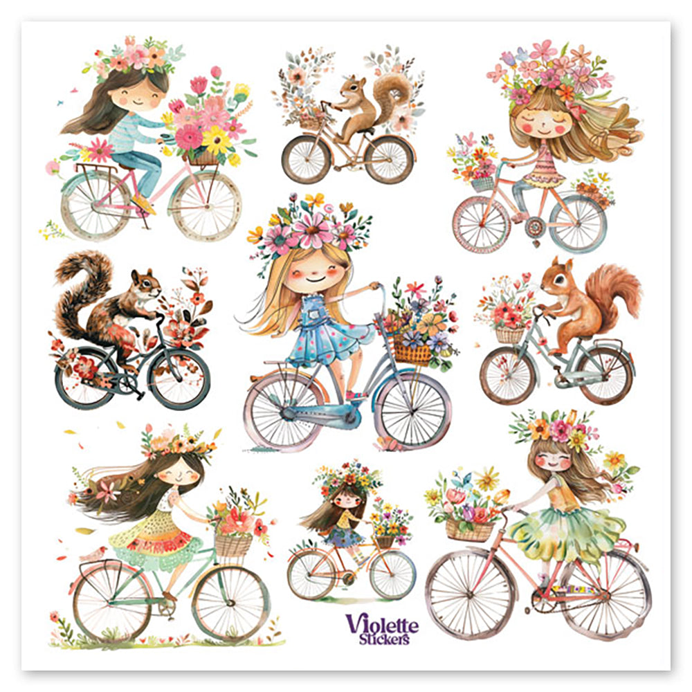  Girls on Bikes Stickers、mySite、ghnorth