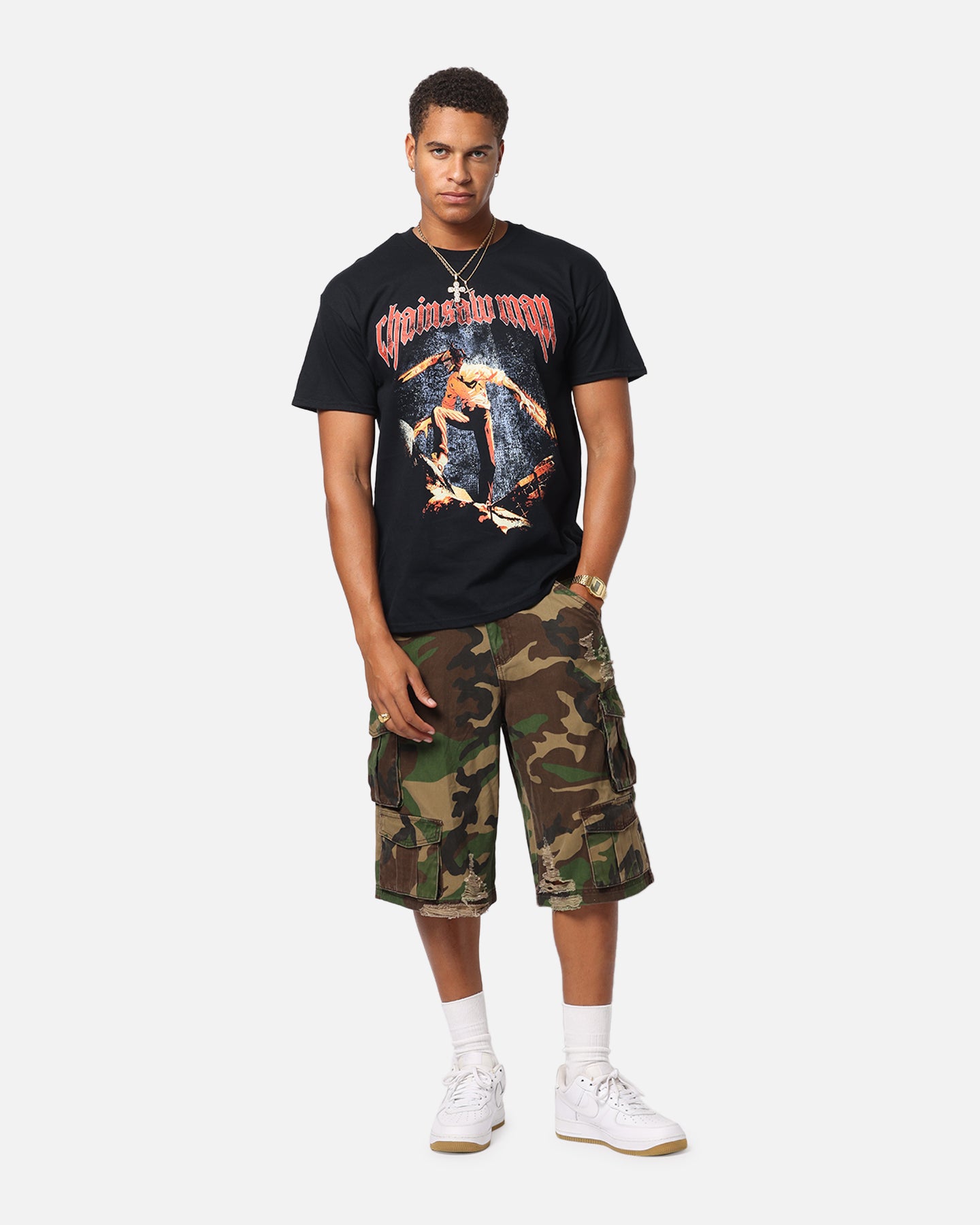 Goat Crew X Chainsaw Man T-Shirt Black、mySite、zt4zffjzw