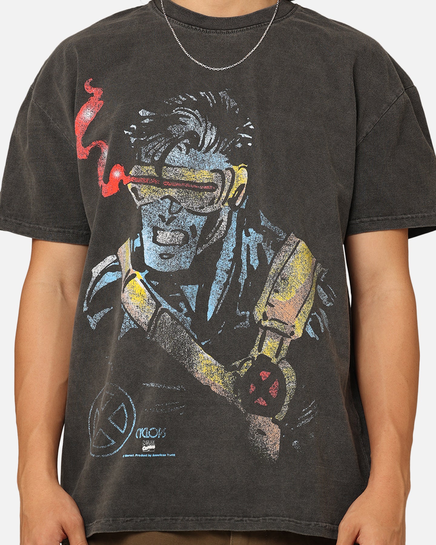 Marvel X-Men Cyclops Heavyweight T-Shirt Black Wash、mySite、zt4zffjzw