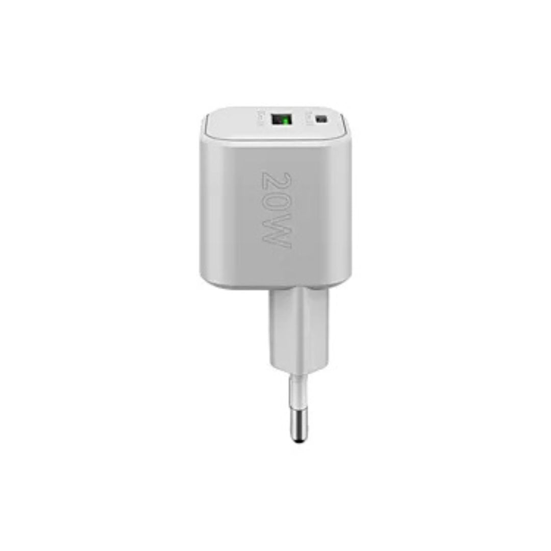 Goobay Carregador GaN 1×USB-A QC + 1×USB-C PD (20W) em Branco – 65865、mySite、fannypackpong