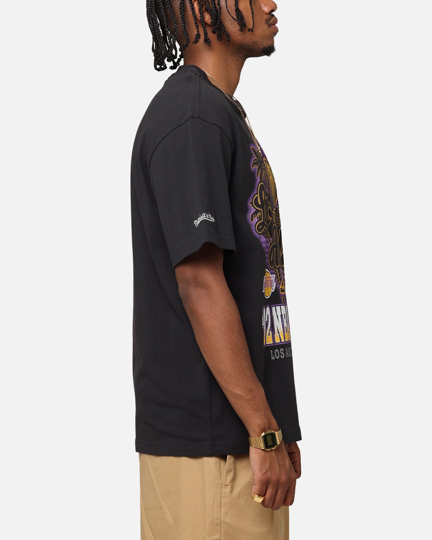 Mitchell & Ness Los Angeles Lakers '02 NBA Champs T-Shirt Faded Black、mySite、zt4zffjzw