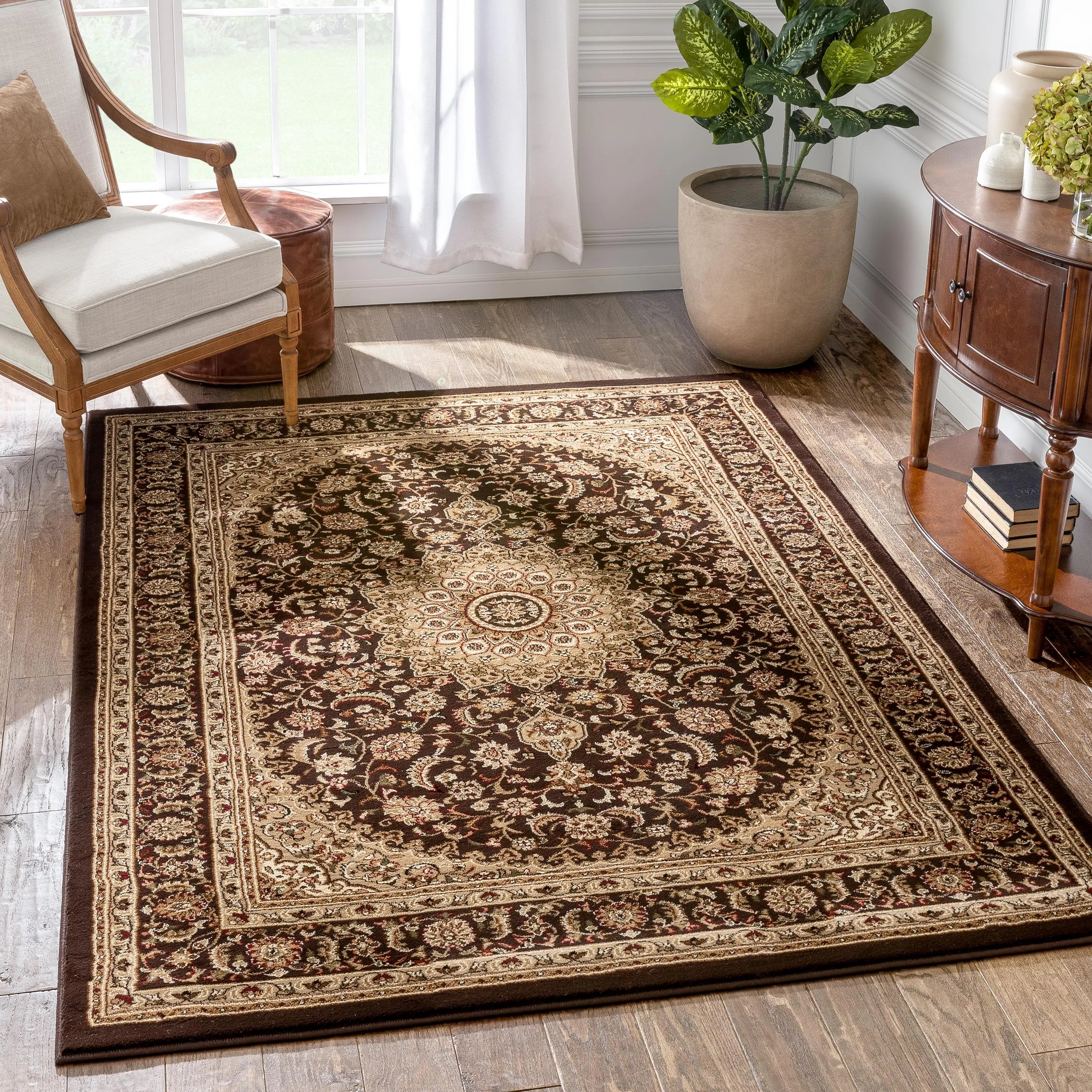 Aviva Brown Traditional Rug、mySite、gigharbornorthrealestate