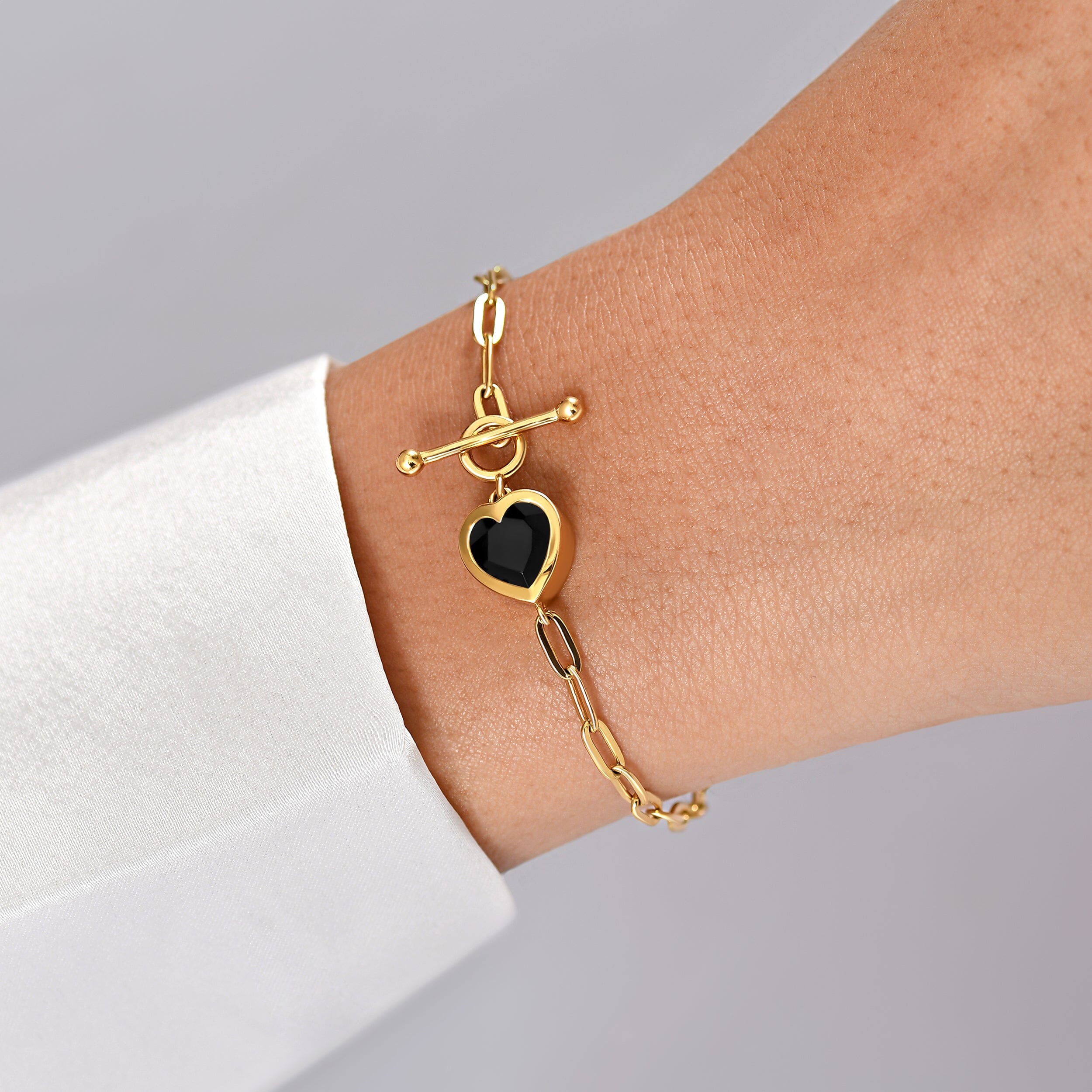 Black Obsidian Widelink Bracelet - Big Love T-Lock、mySite、hinf8tx79