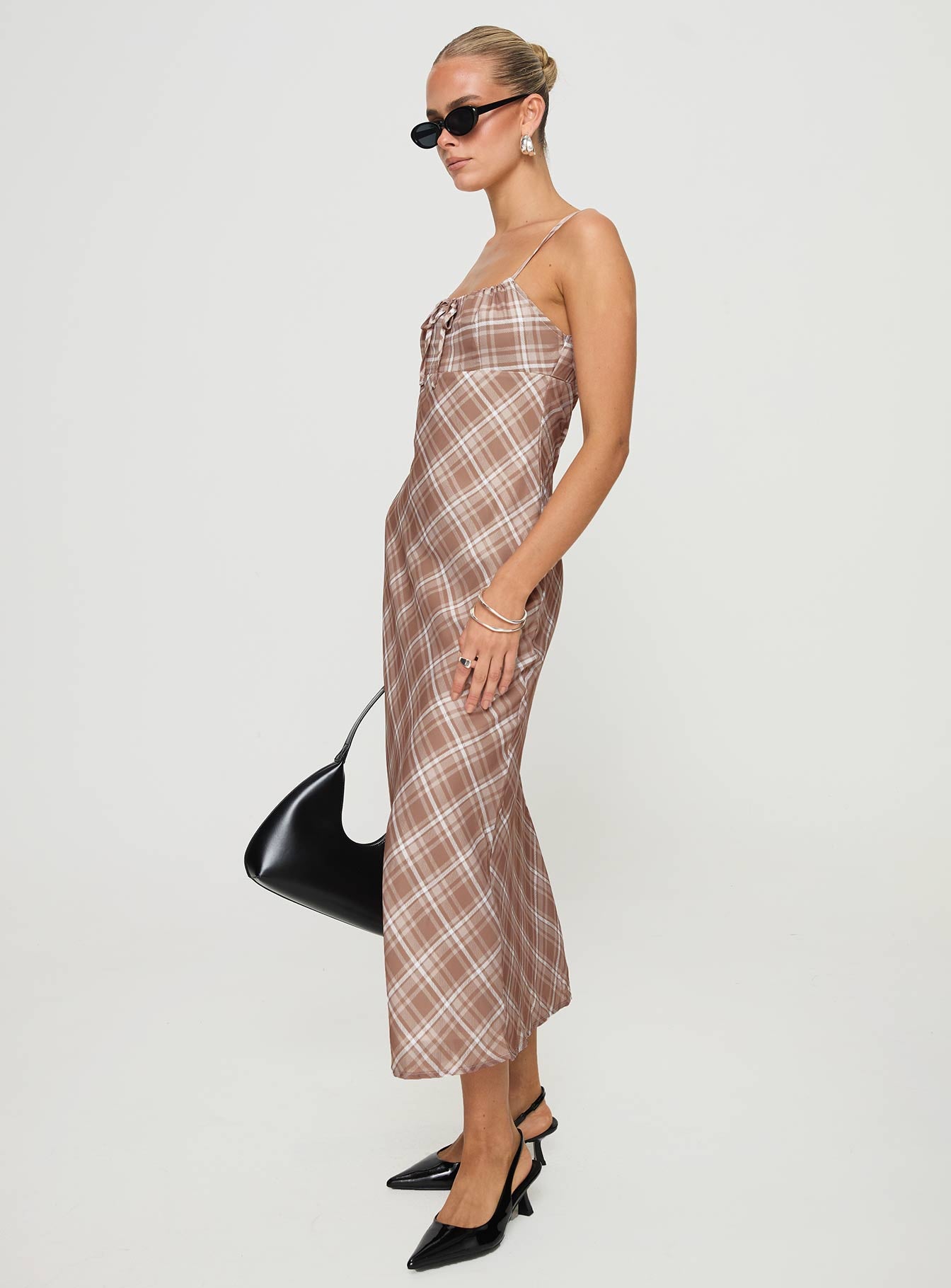 Wallin Maxi Dress Brown Check、mySite、solidvoid