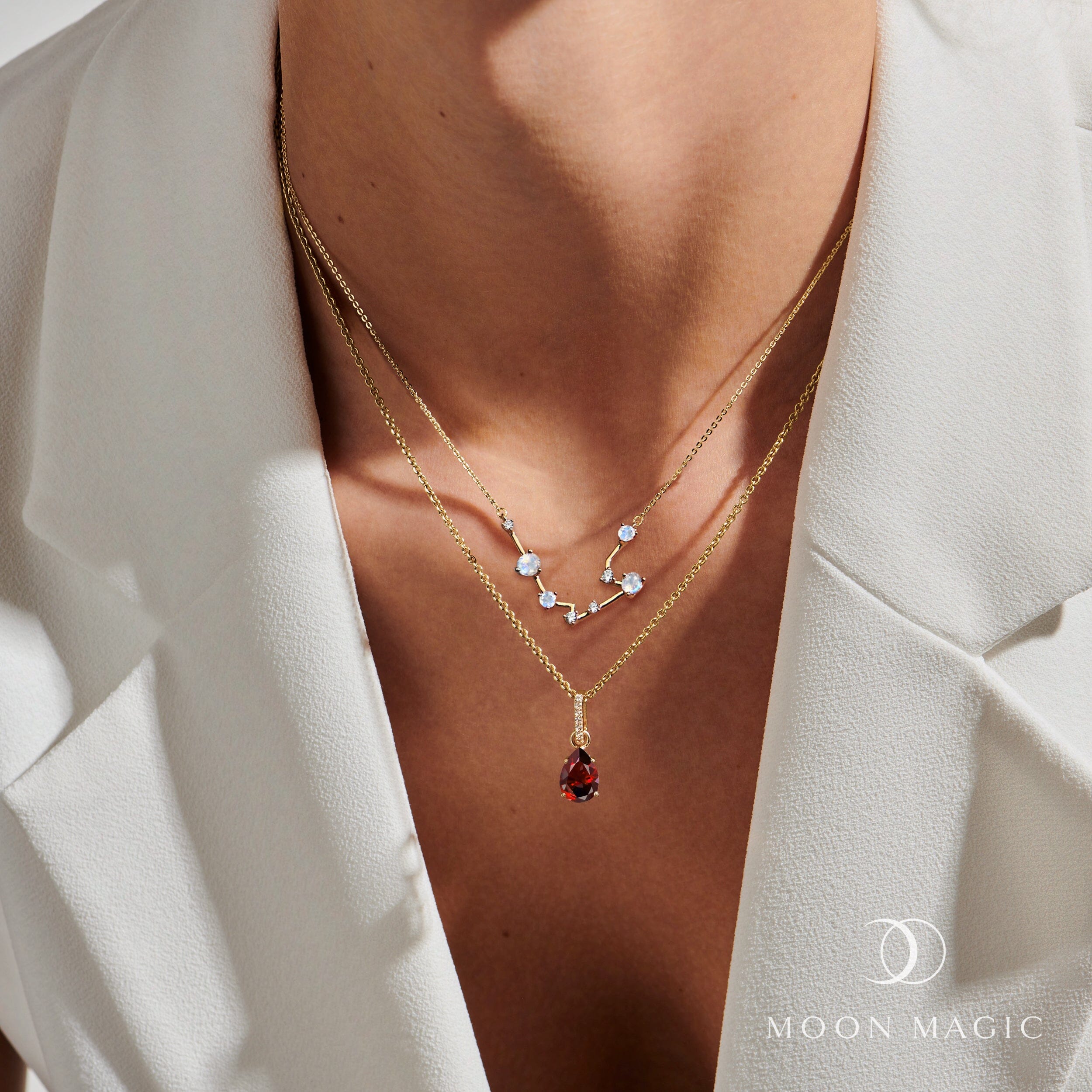 Aquarius Zodiac Constellation & January Birthstone Necklaces、mySite、hinf8tx79