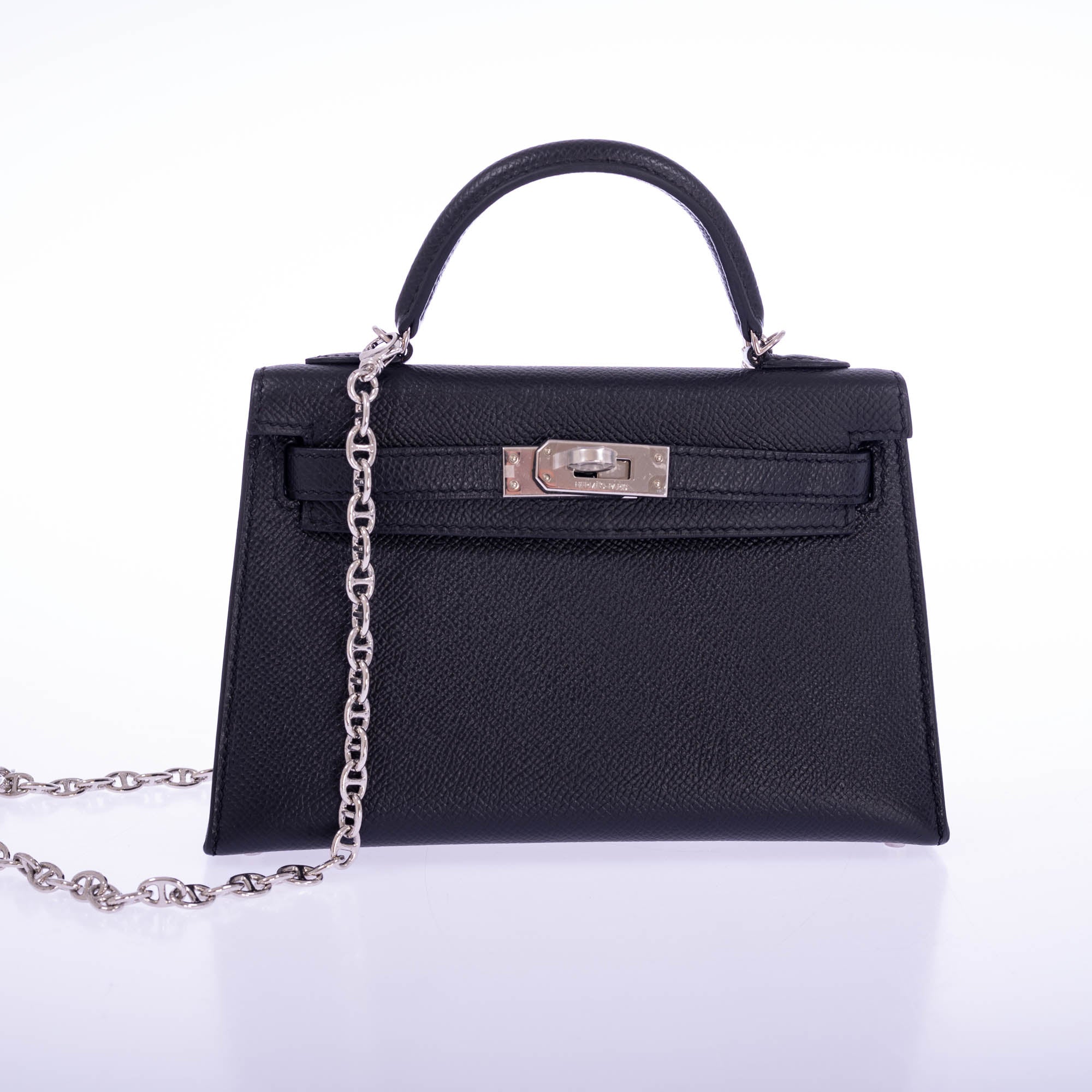Hermès Kelly 20 Mini II Sellier Black Epsom Palladium、mySite、garminoutage.com