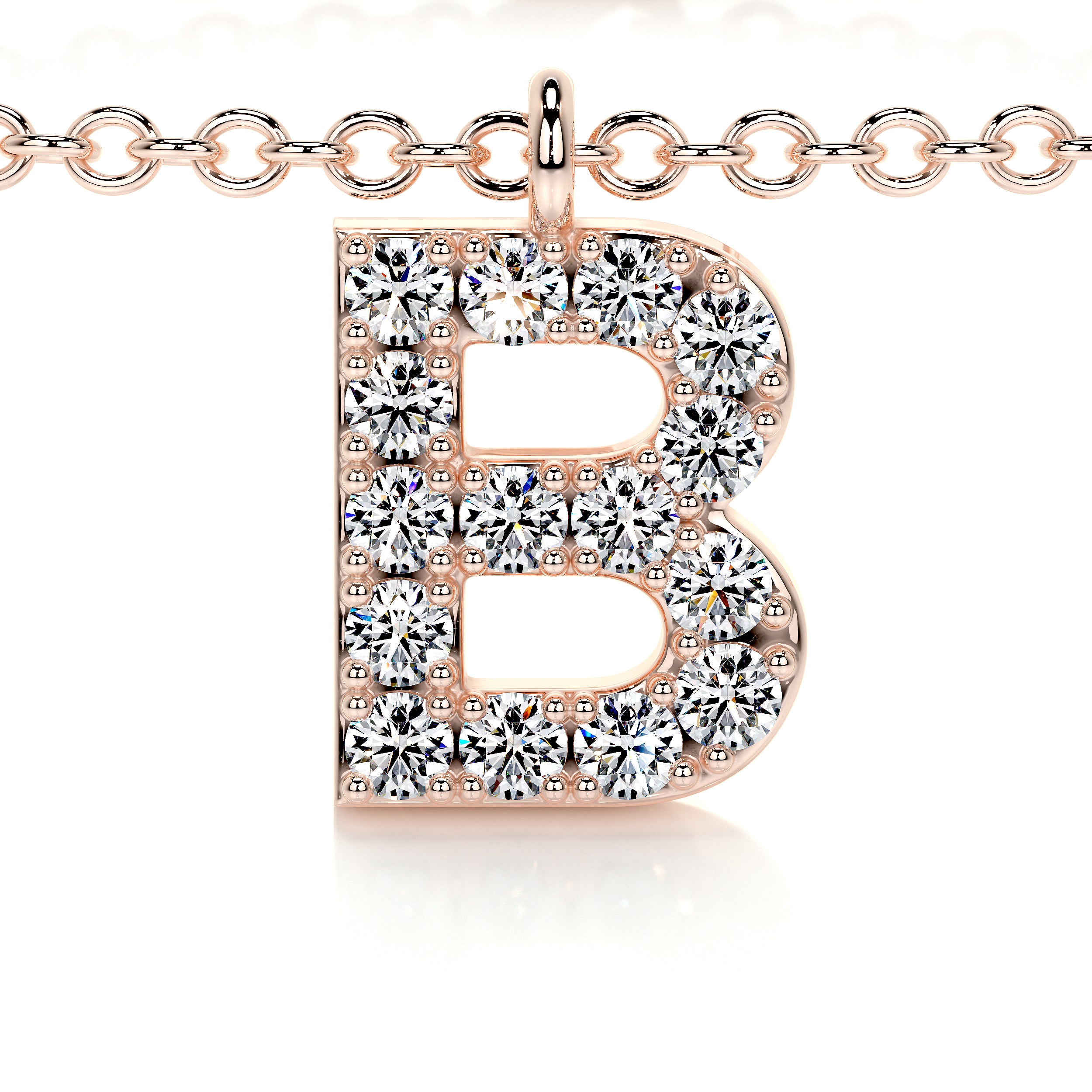 Barbara Letter Lab Grown Diamonds Bracelet (0.15 Carat) -14K Rose Gold、mySite、hinf8tx79